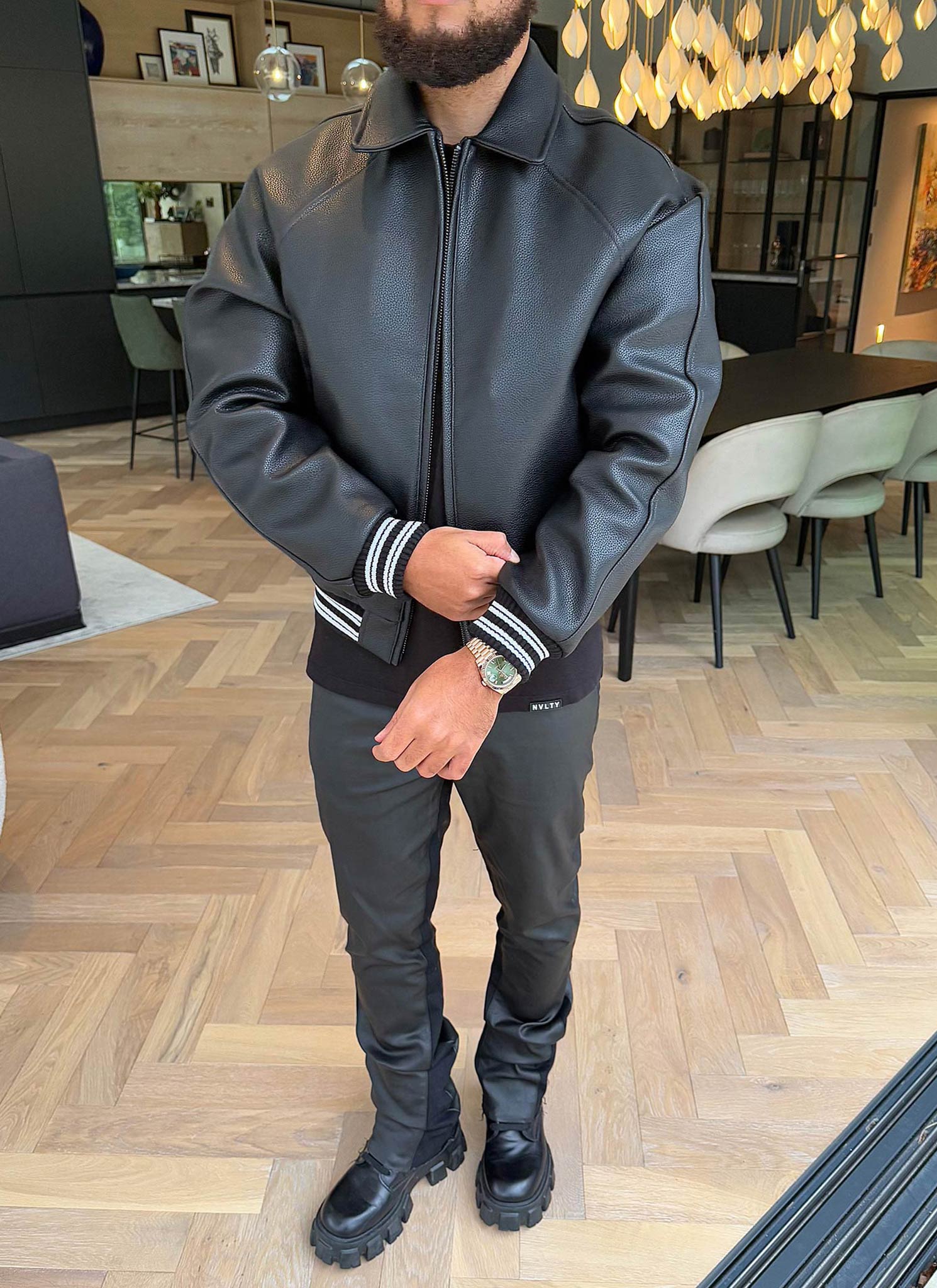 Aviator Jacket - Black - Image 11