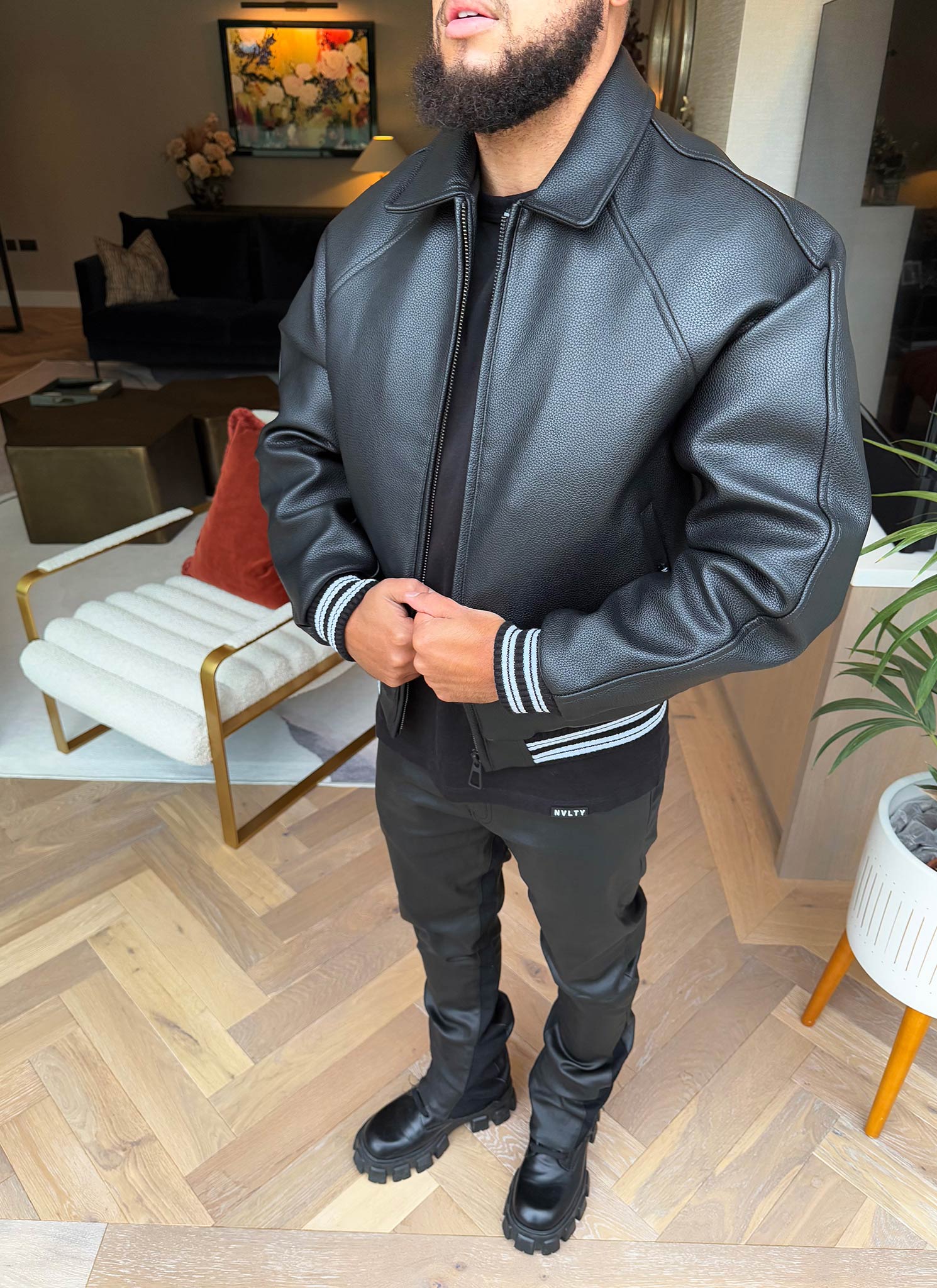 Aviator Jacket - Black - Image 12
