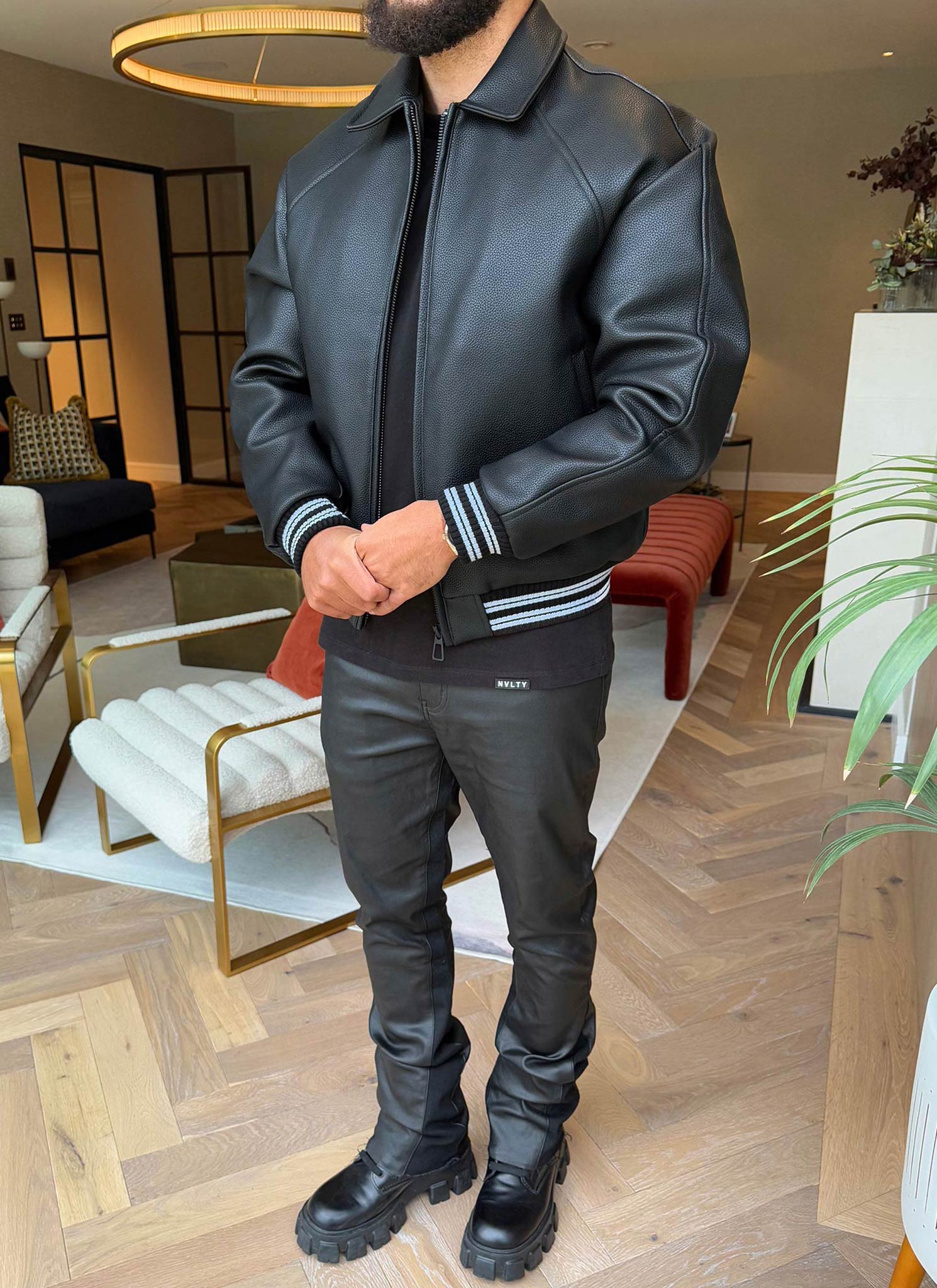 Aviator Jacket - Black - Image 7