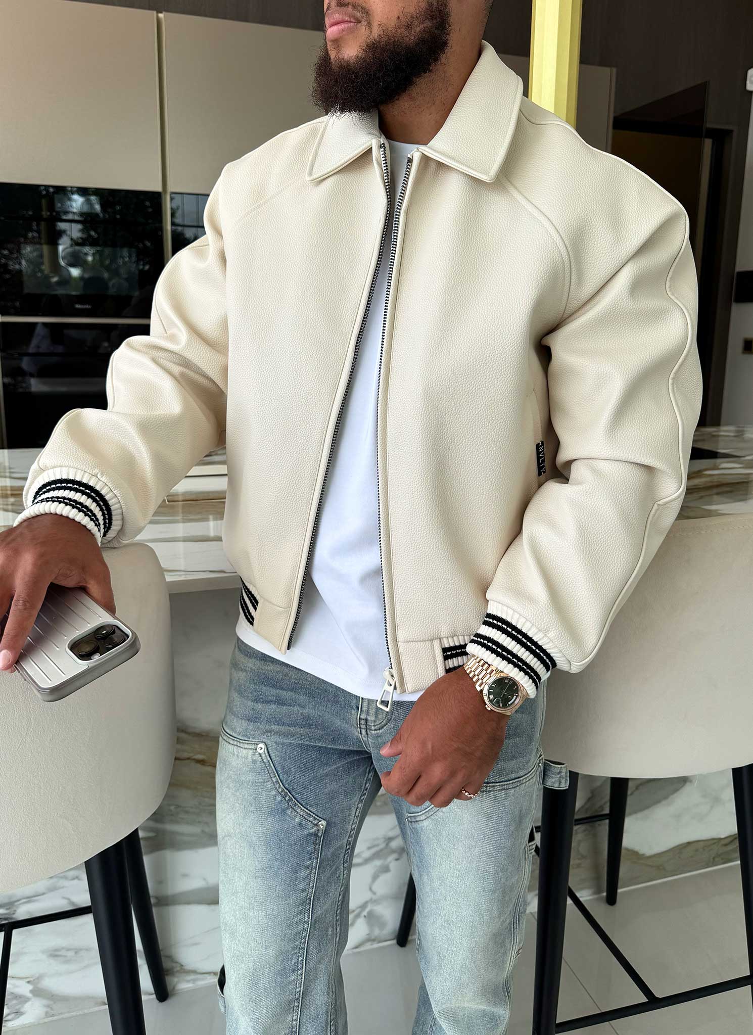 Aviator Jacket - Ivory - Image 6
