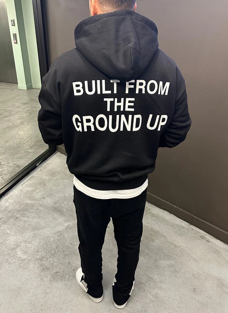 Built From The Ground Up Hoodie - Black - Image 4