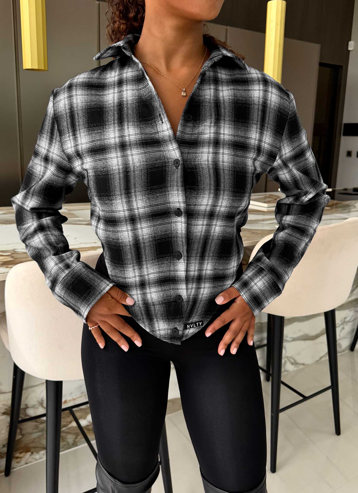 Corset Flannel - Black - Image 8