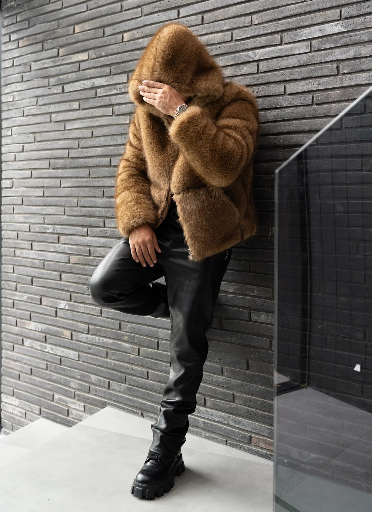 Fur Jacket - Brown - Image 10