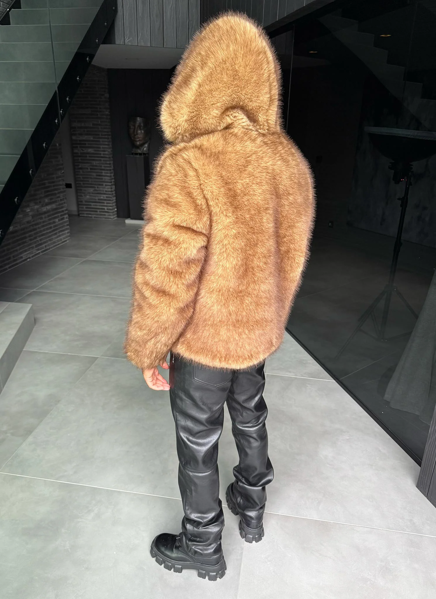 Fur Jacket - Brown - Image 18