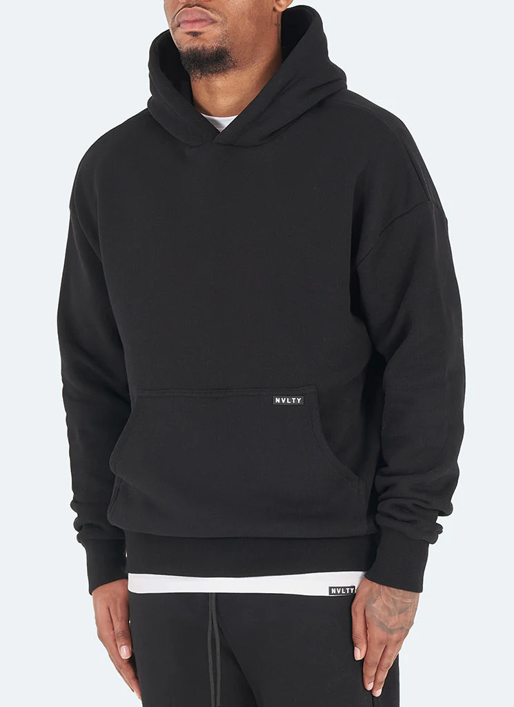 Heavyweight Essential Hoodie - Black - Image 2