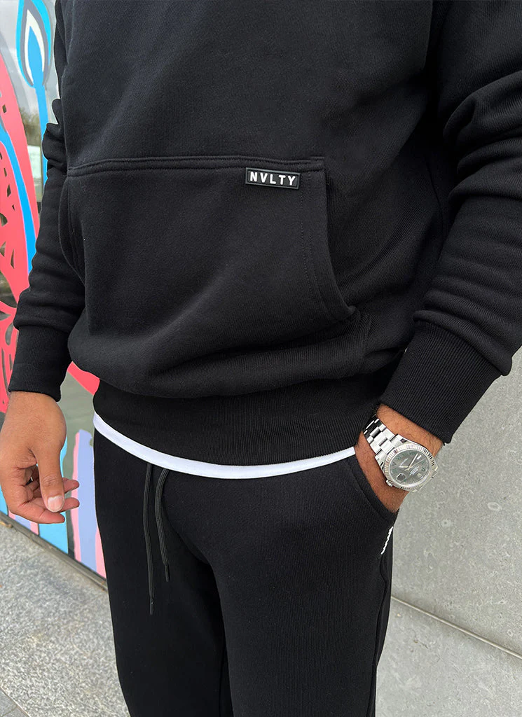 Heavyweight Essential Hoodie - Black - Image 4