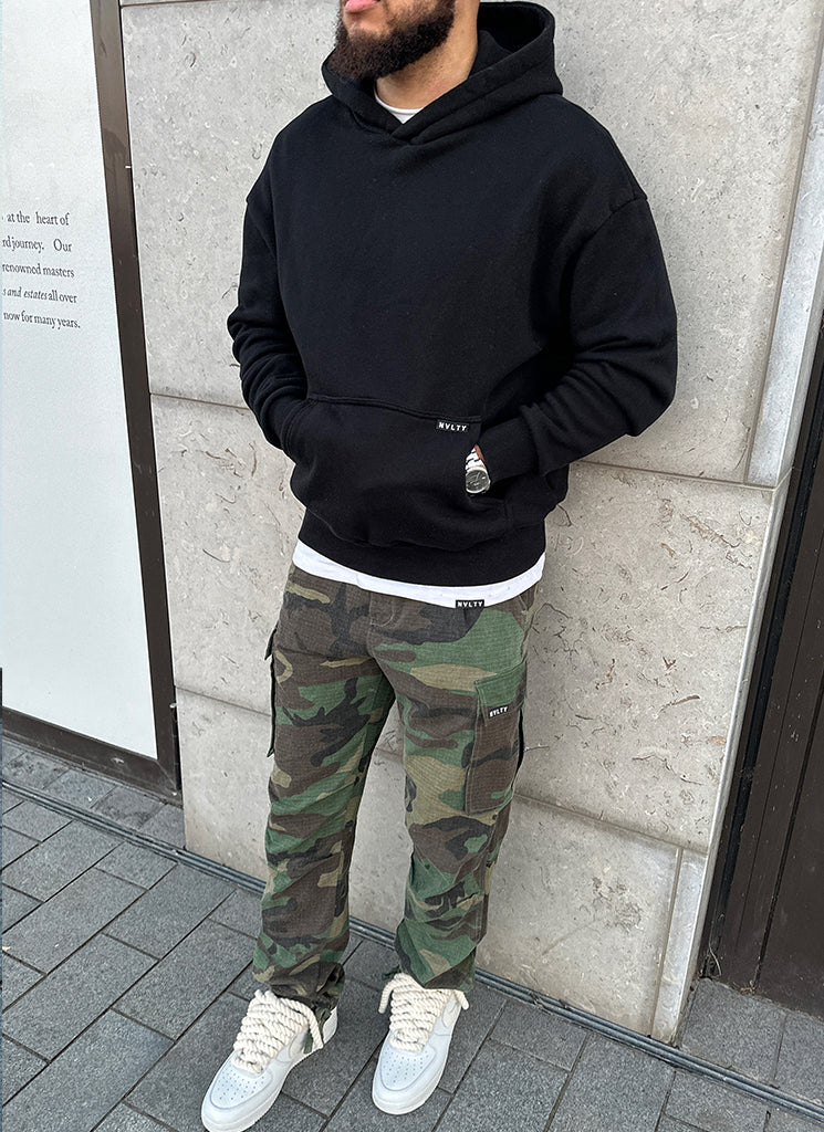 Heavyweight Essential Hoodie - Black - Image 5