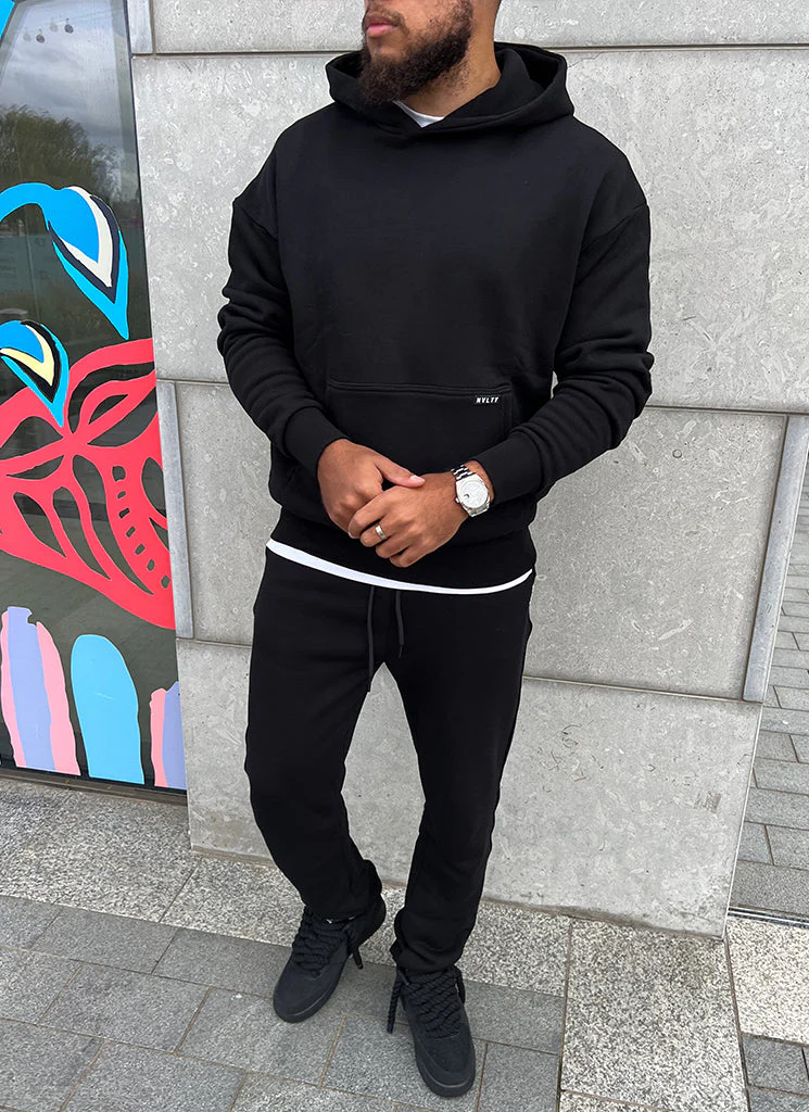 Heavyweight Essential Joggers - Black - Image 9