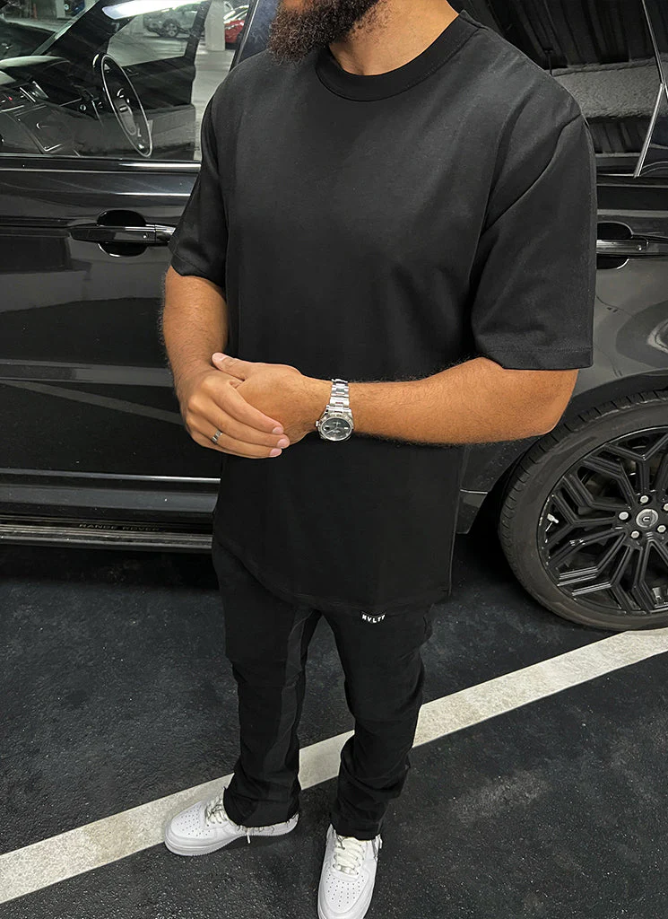 Heavyweight Essential T-Shirt - Black - Image 3