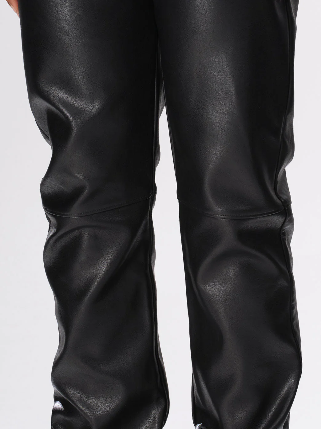 Heavyweight Leather Pants - Black - Image 7