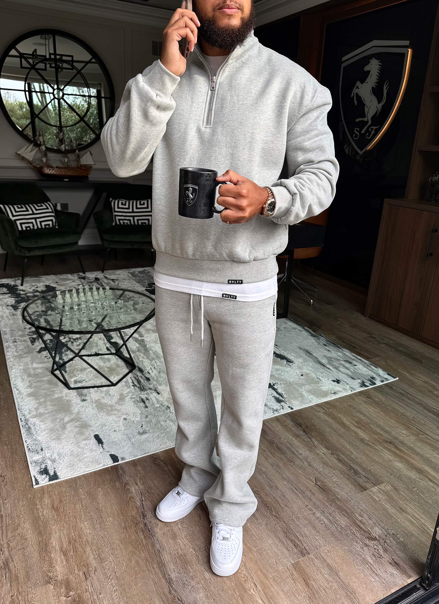Heavyweight Luxe Quarter Zip - Grey - Image 8