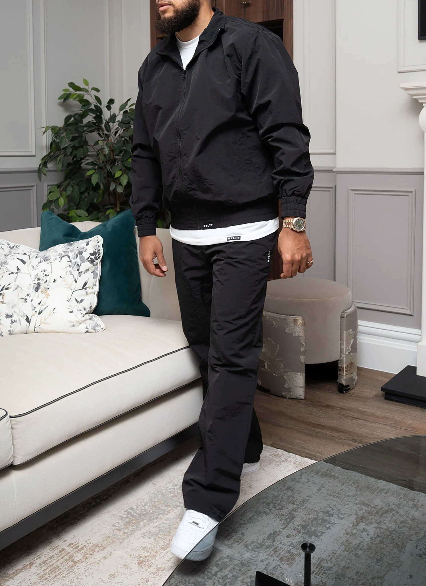 Heavyweight Shell Track Jacket - Black - Image 10