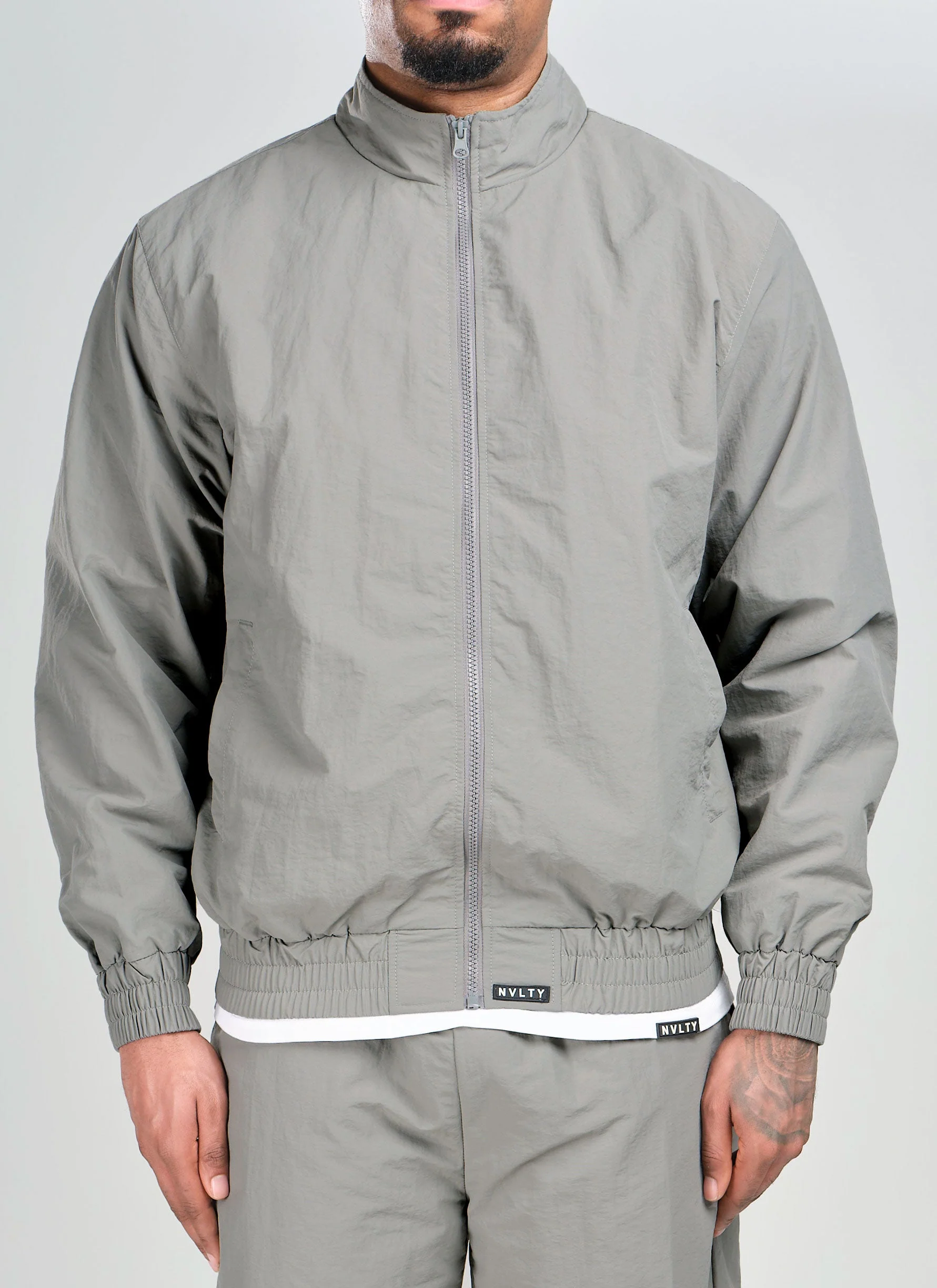 Heavyweight Shell Track Jacket - Grey