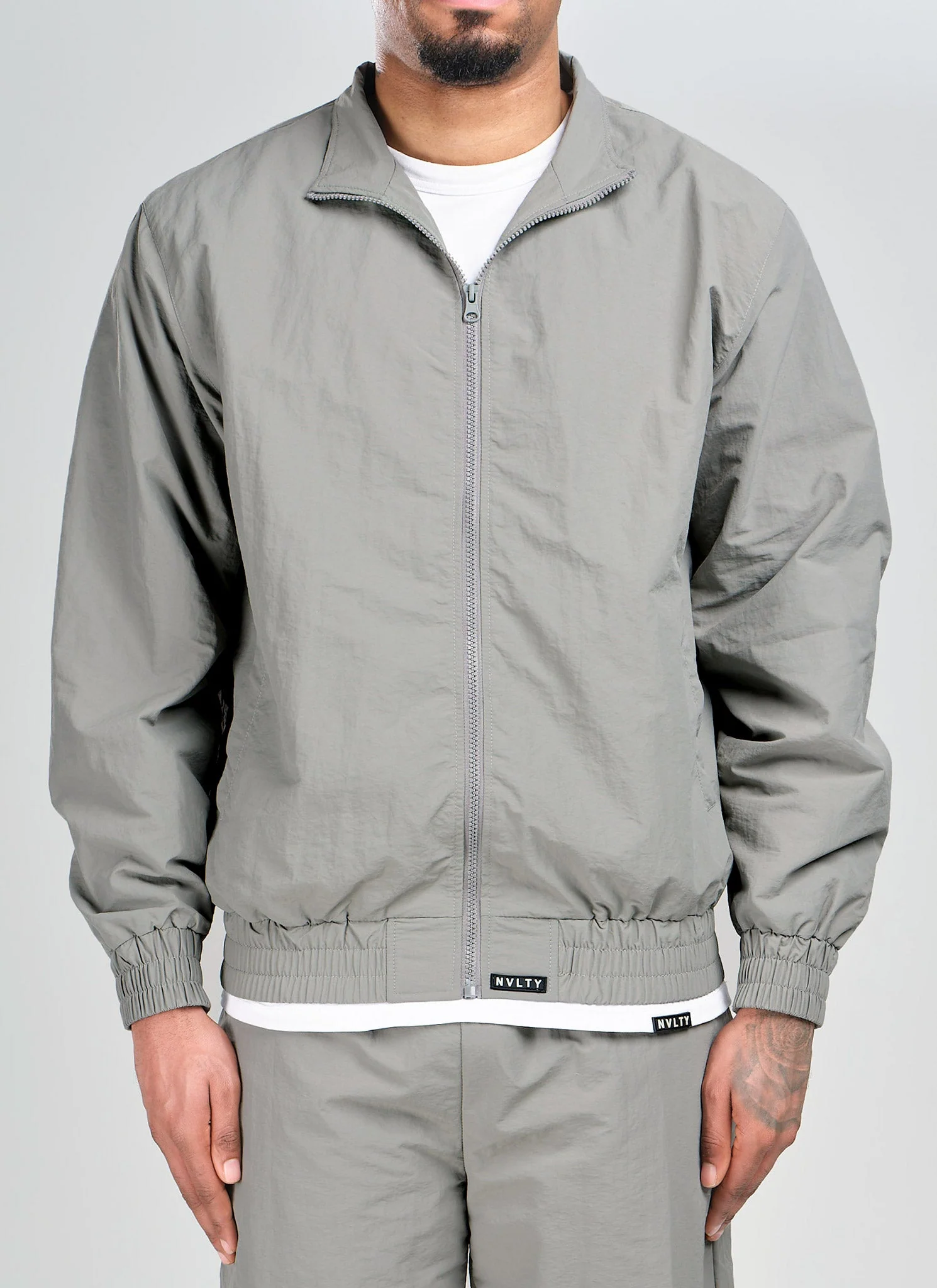 Heavyweight Shell Track Jacket - Grey - Image 5