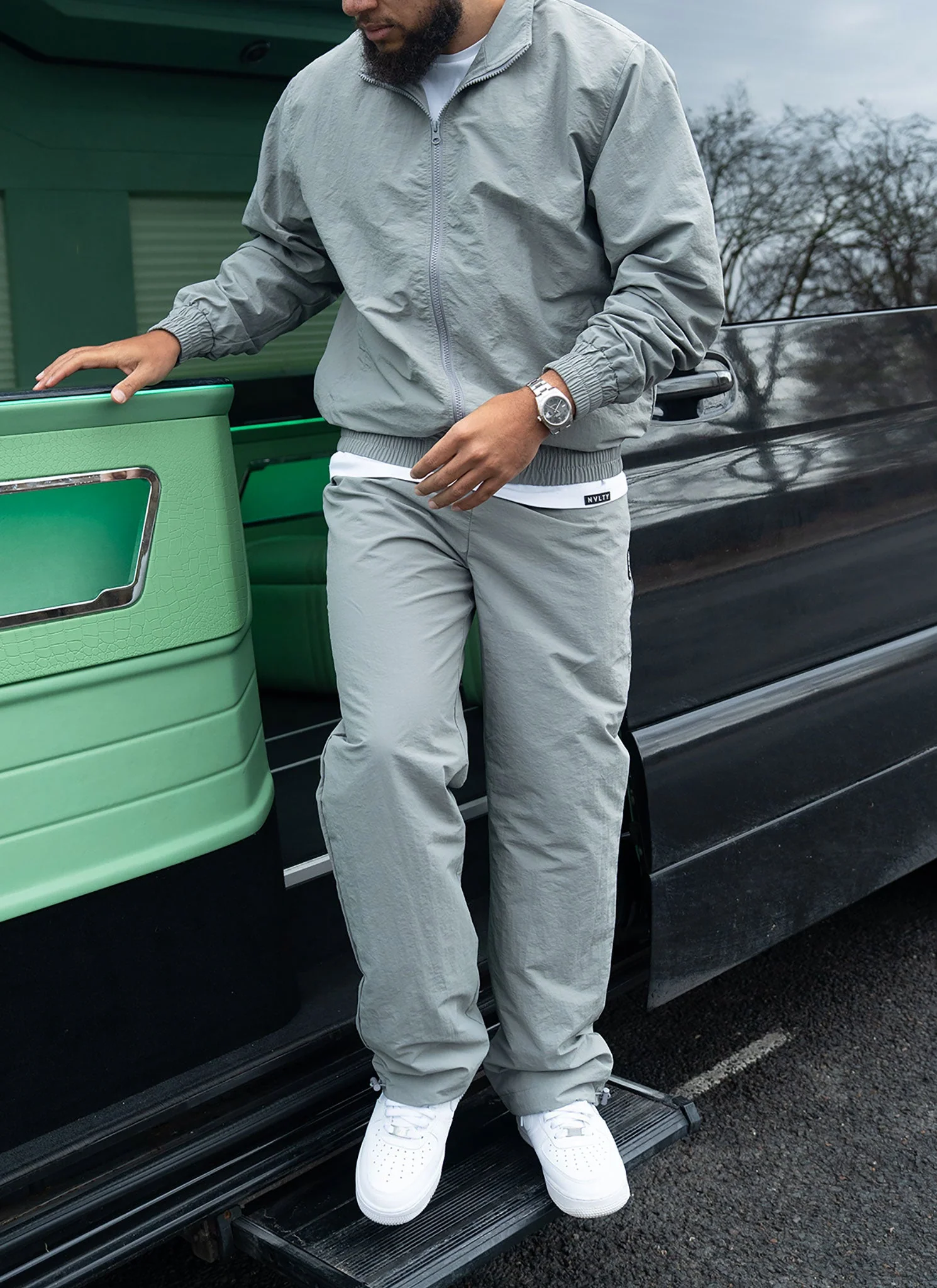 Heavyweight Shell Track Jacket - Grey - Image 6