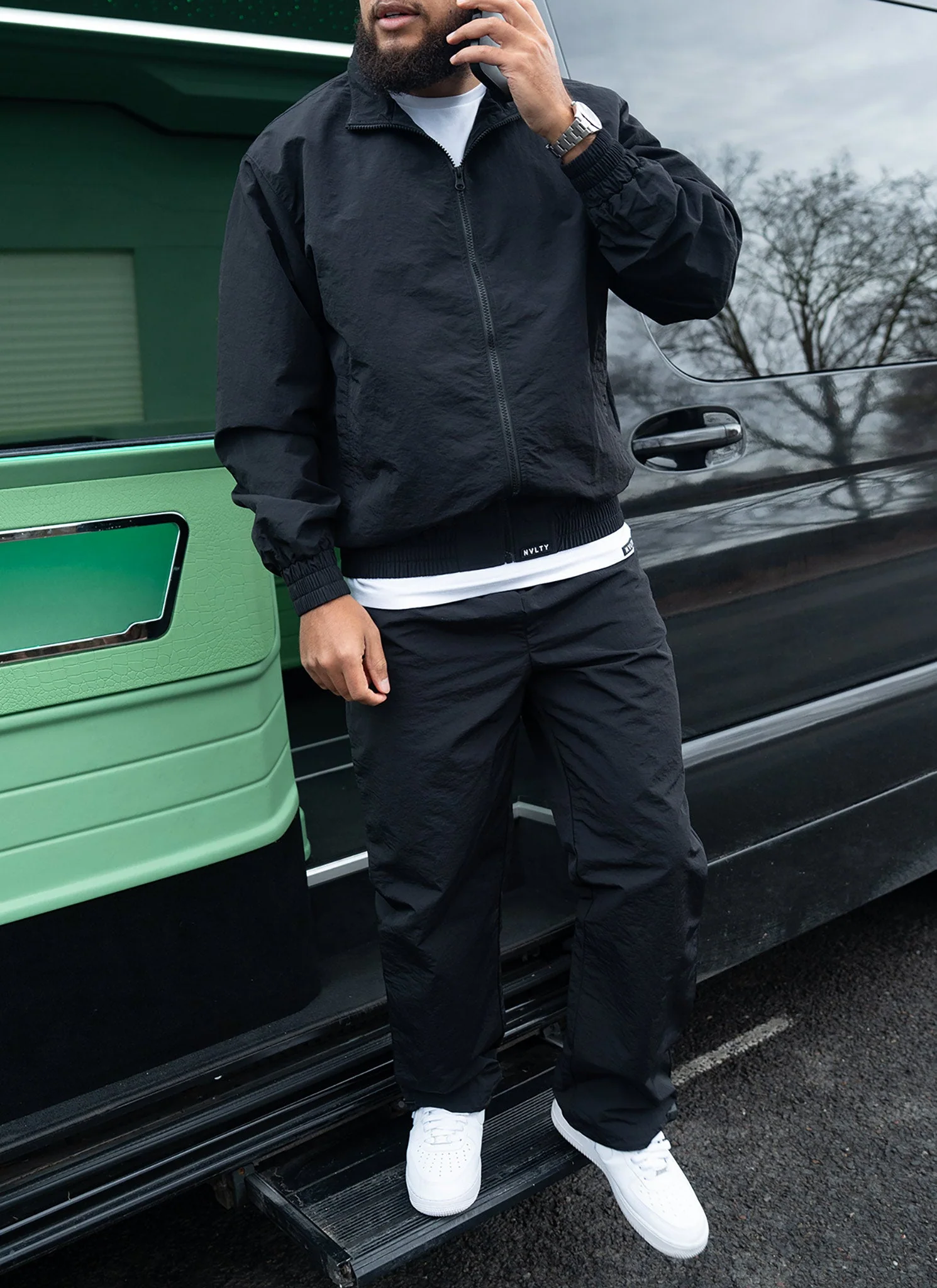 Heavyweight Shell Track Pants - Black - Image 10