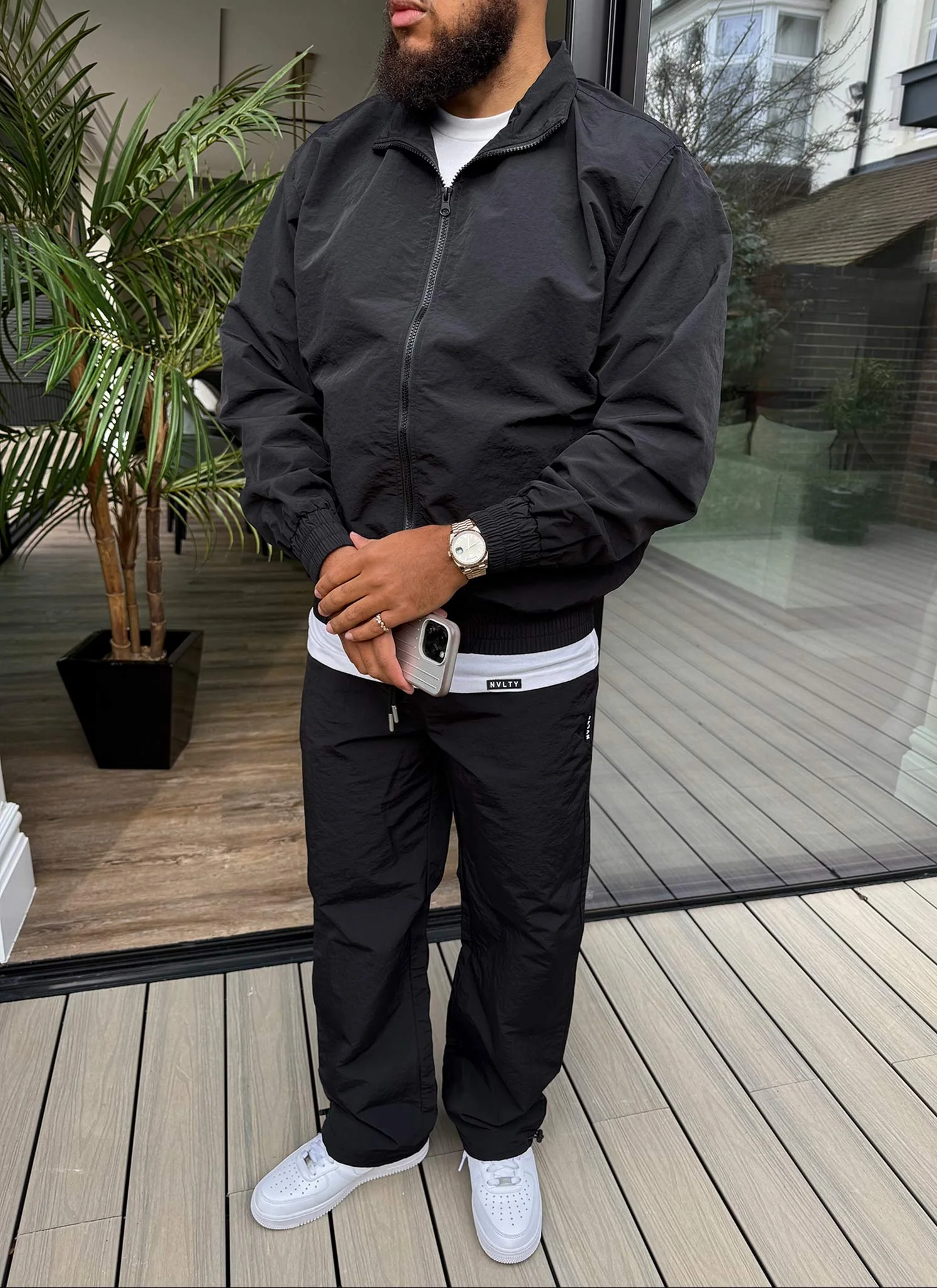 Heavyweight Shell Track Pants - Black - Image 4