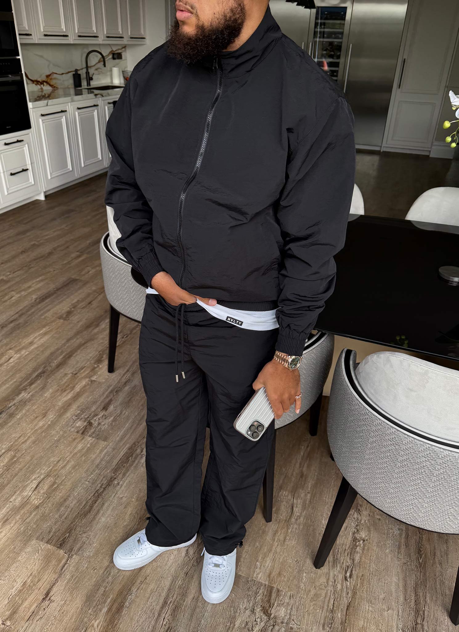 Heavyweight Shell Track Pants - Black - Image 7