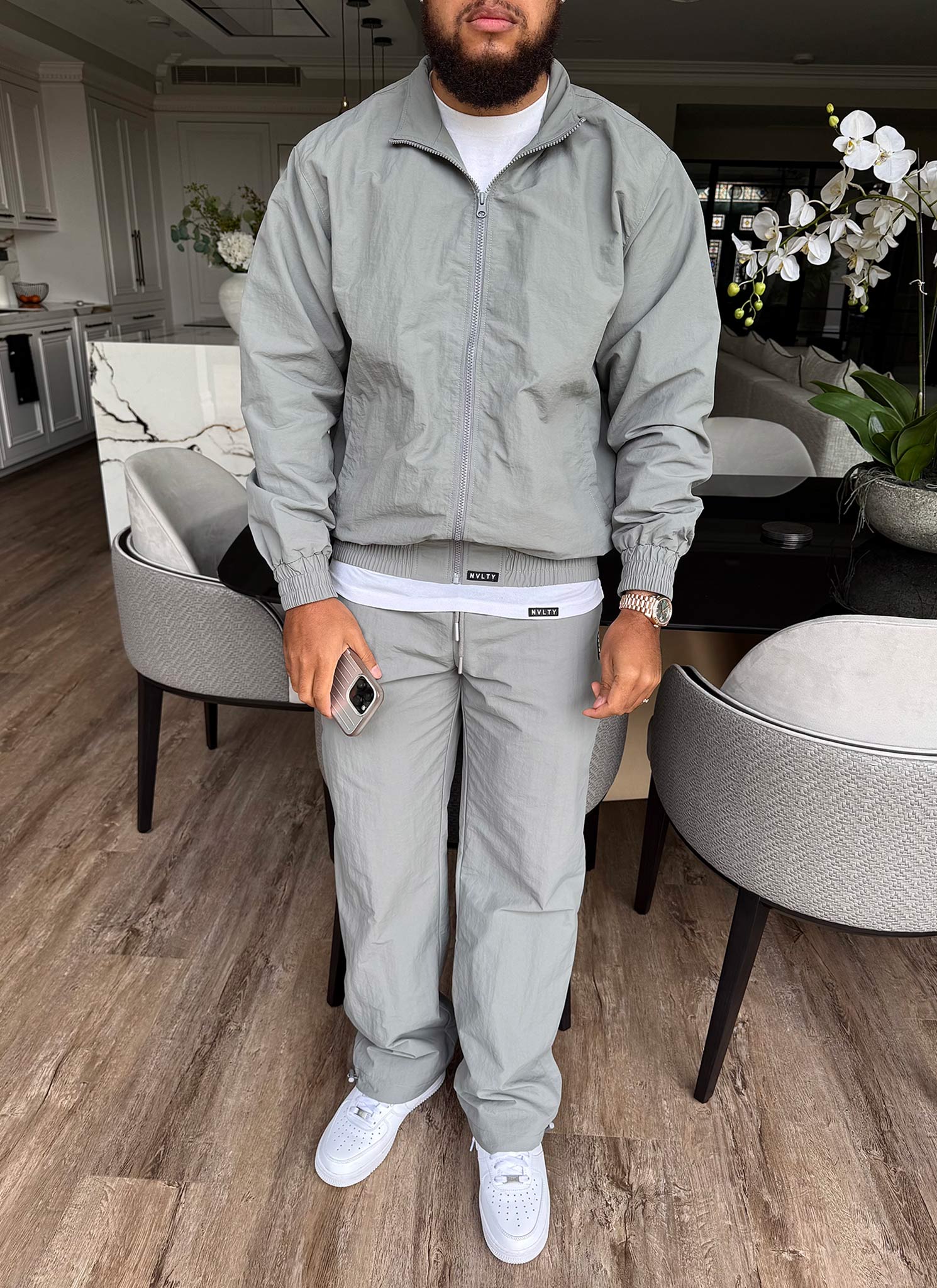 Heavyweight Shell Track Pants - Grey - Image 5