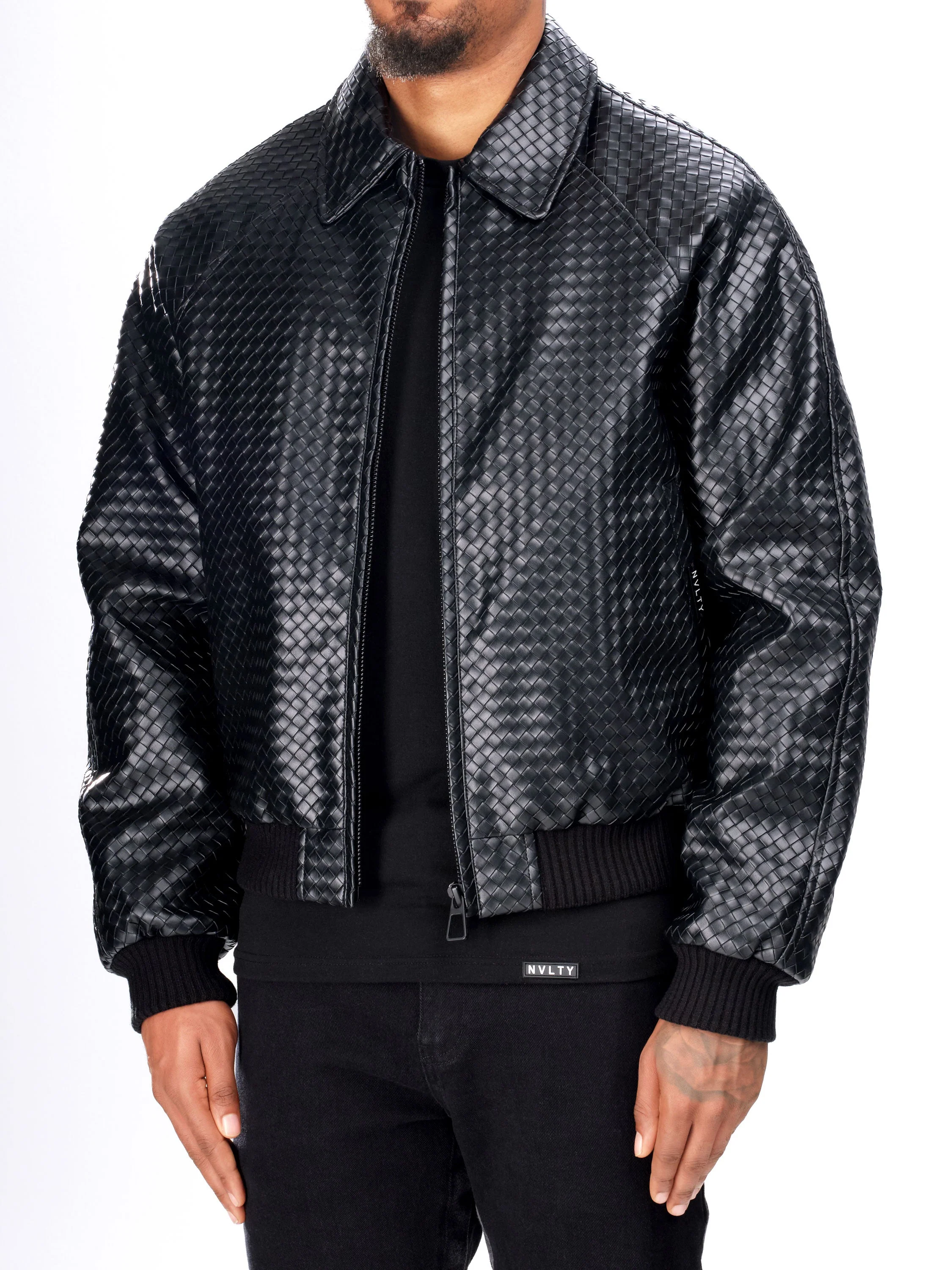 Interlock Aviator Jacket - Black - Image 3