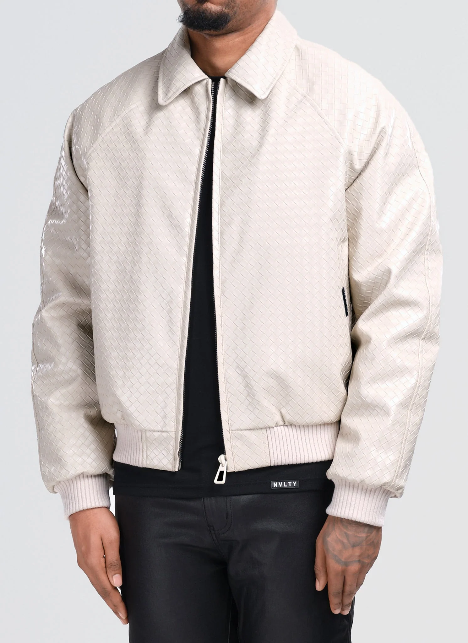 Interlock Aviator Jacket - Ivory - Image 3