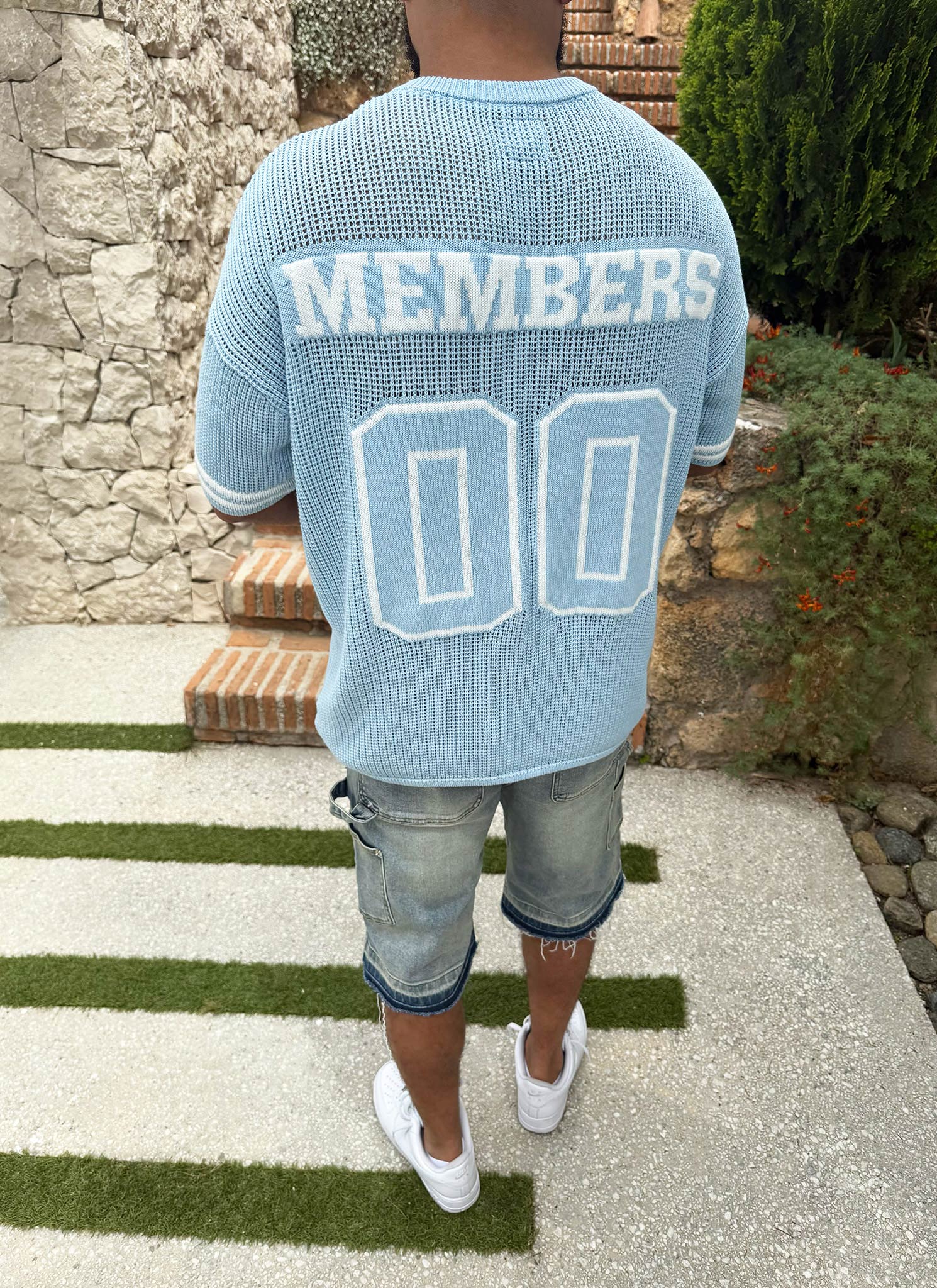 Knitted Members Jersey - Baby Blue - Image 15