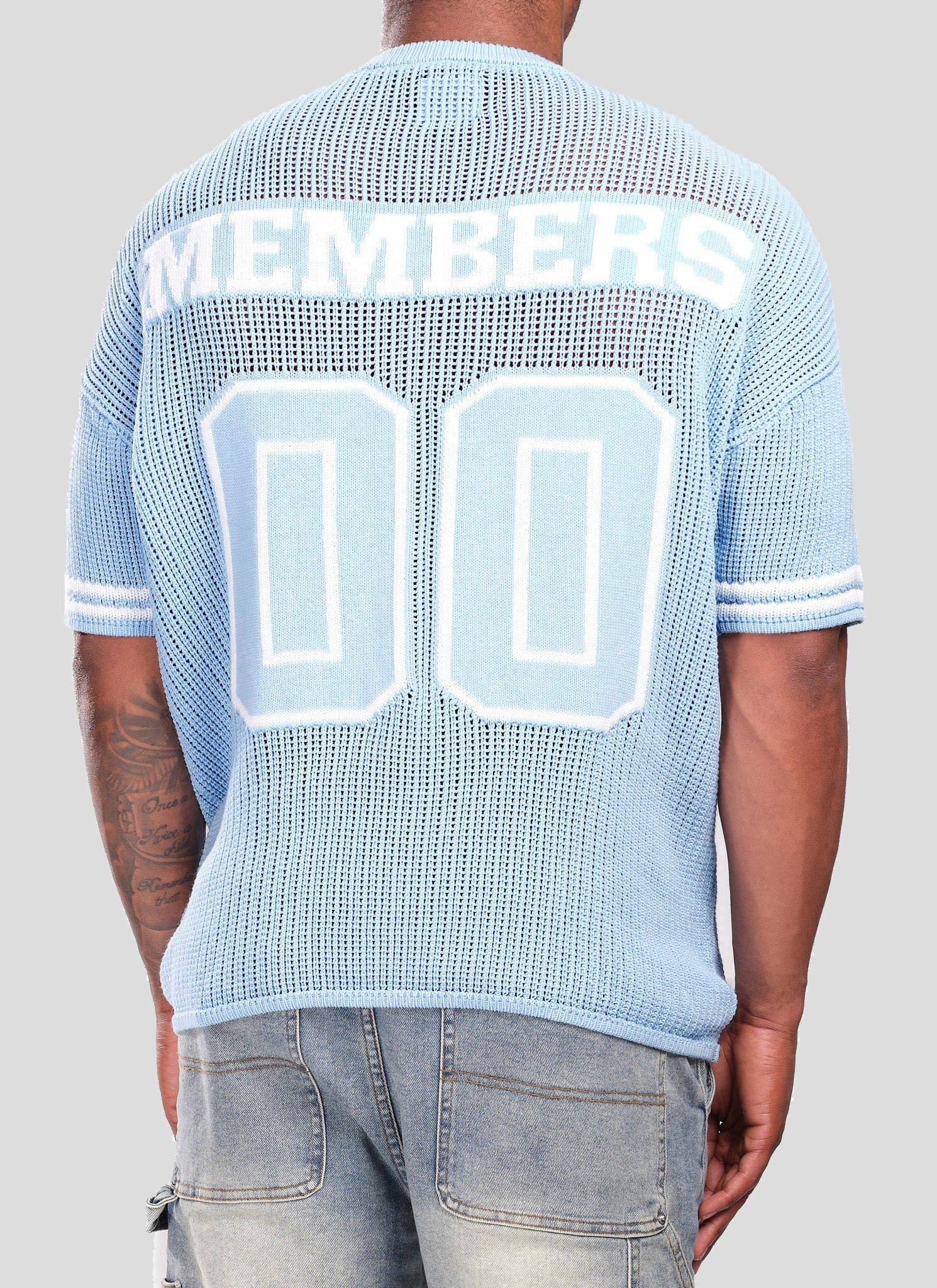 Knitted Members Jersey - Baby Blue - Image 2