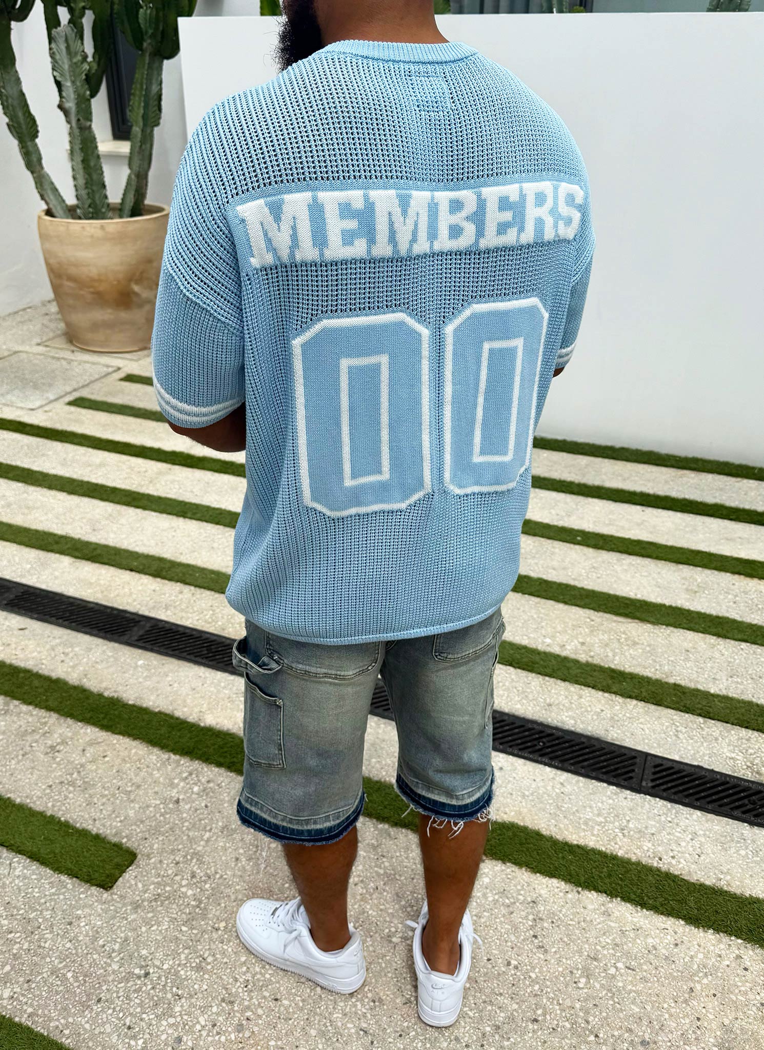 Knitted Members Jersey - Baby Blue - Image 9