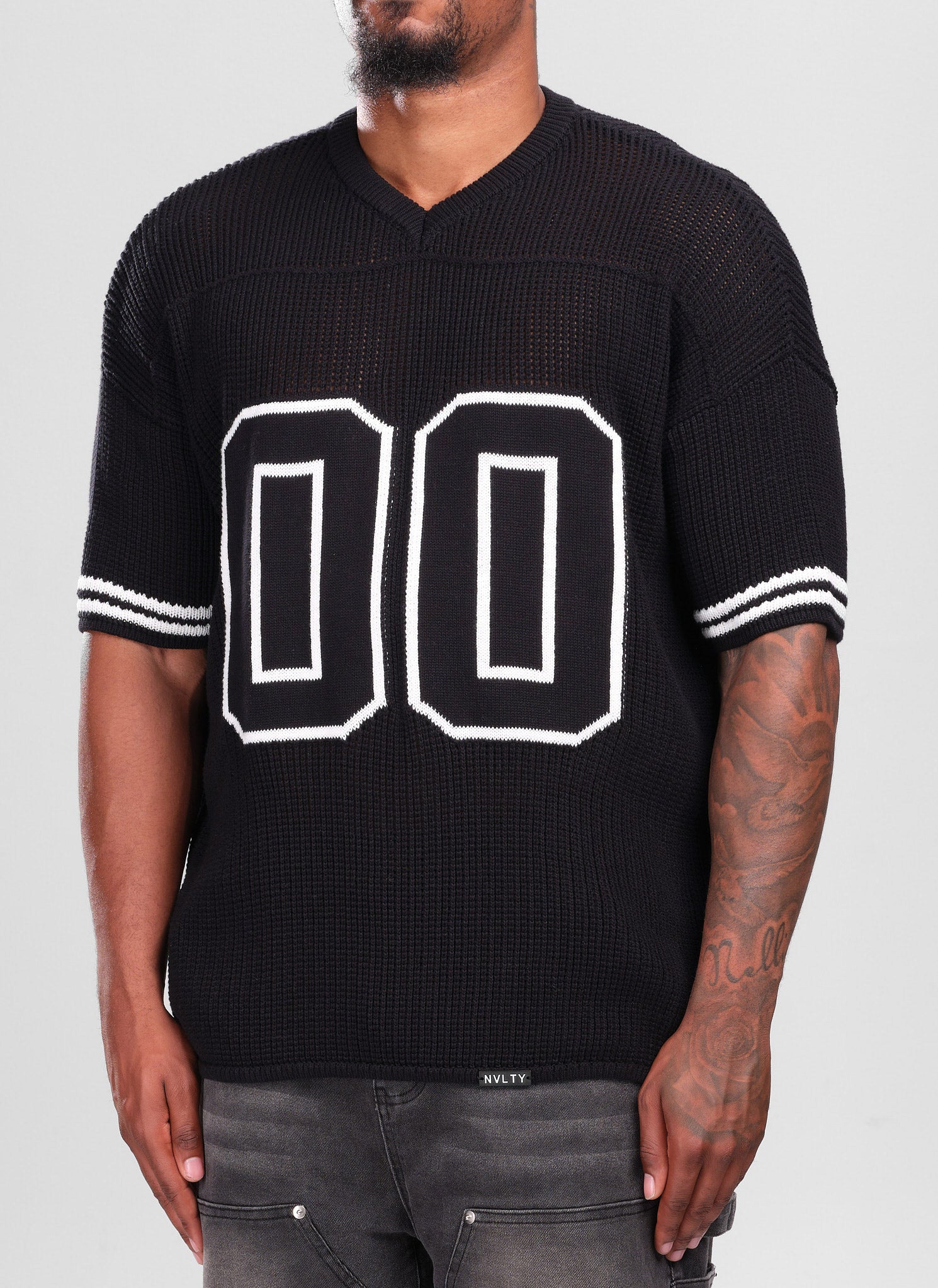 Knitted Members Jersey - Black - Image 4