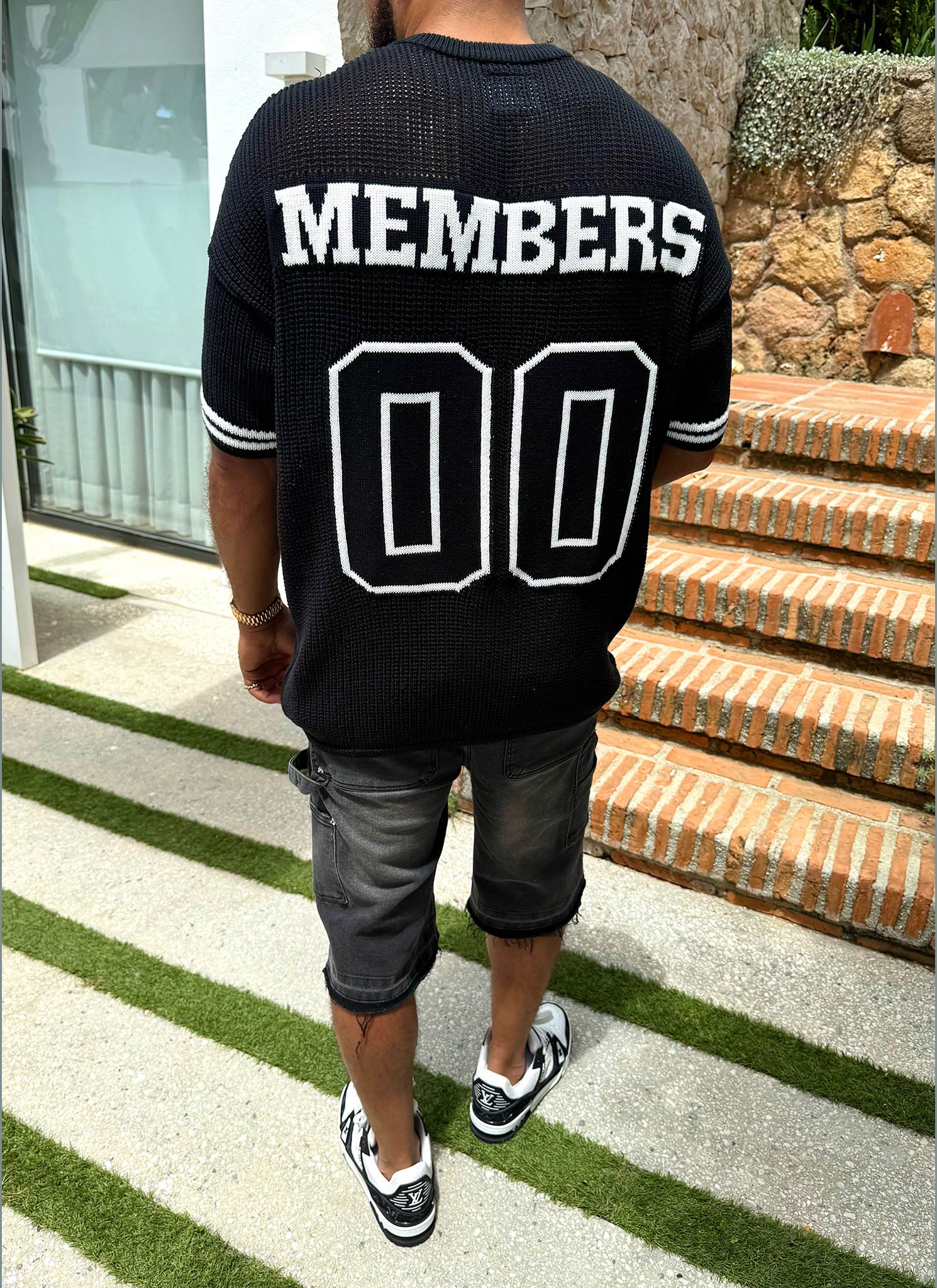 Knitted Members Jersey - Black - Image 5