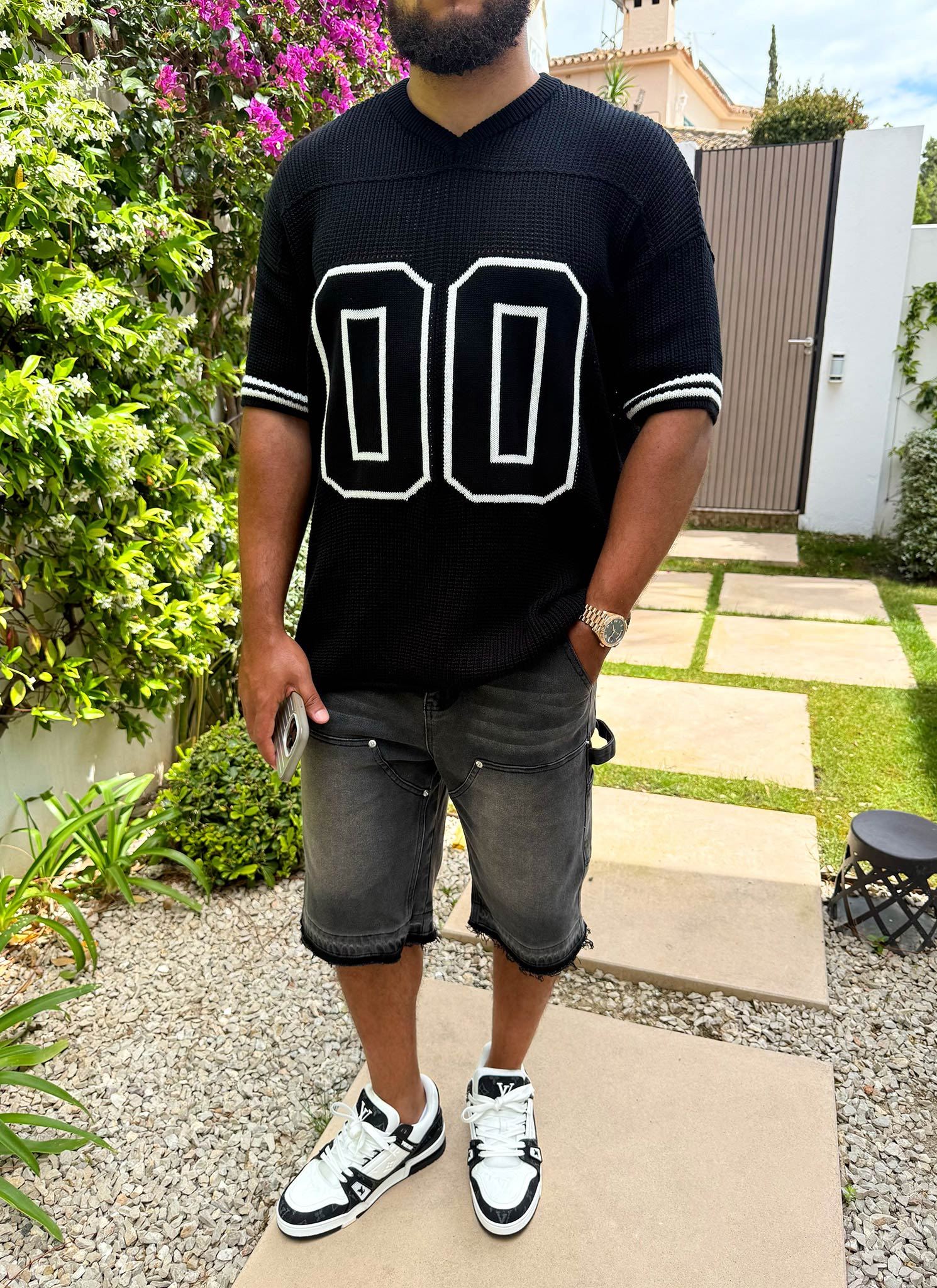 Knitted Members Jersey - Black - Image 6