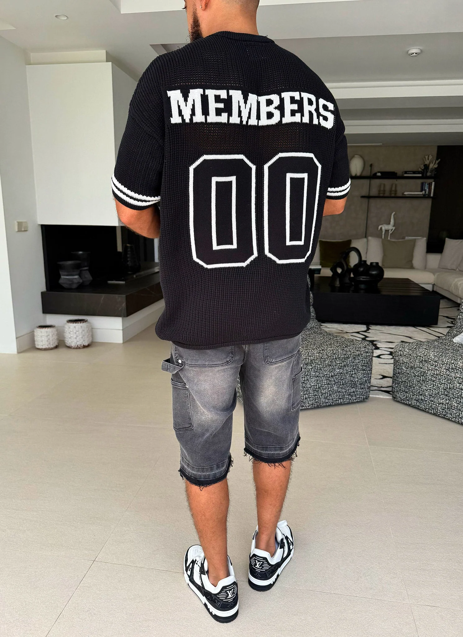 Knitted Members Jersey - Black - Image 9