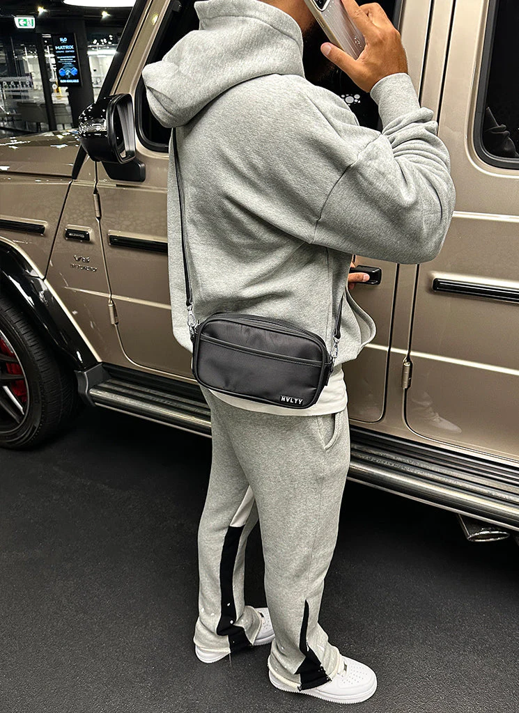 Logo Zipper Crossbody Bag - Black - Image 3