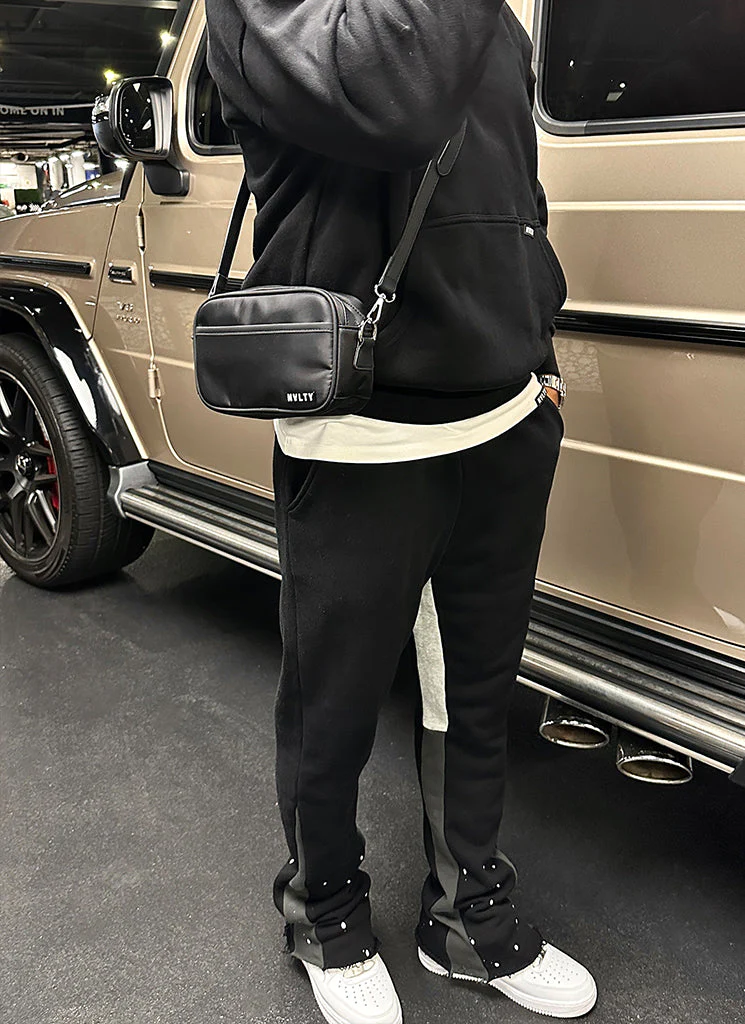 Logo Zipper Crossbody Bag - Black - Image 4
