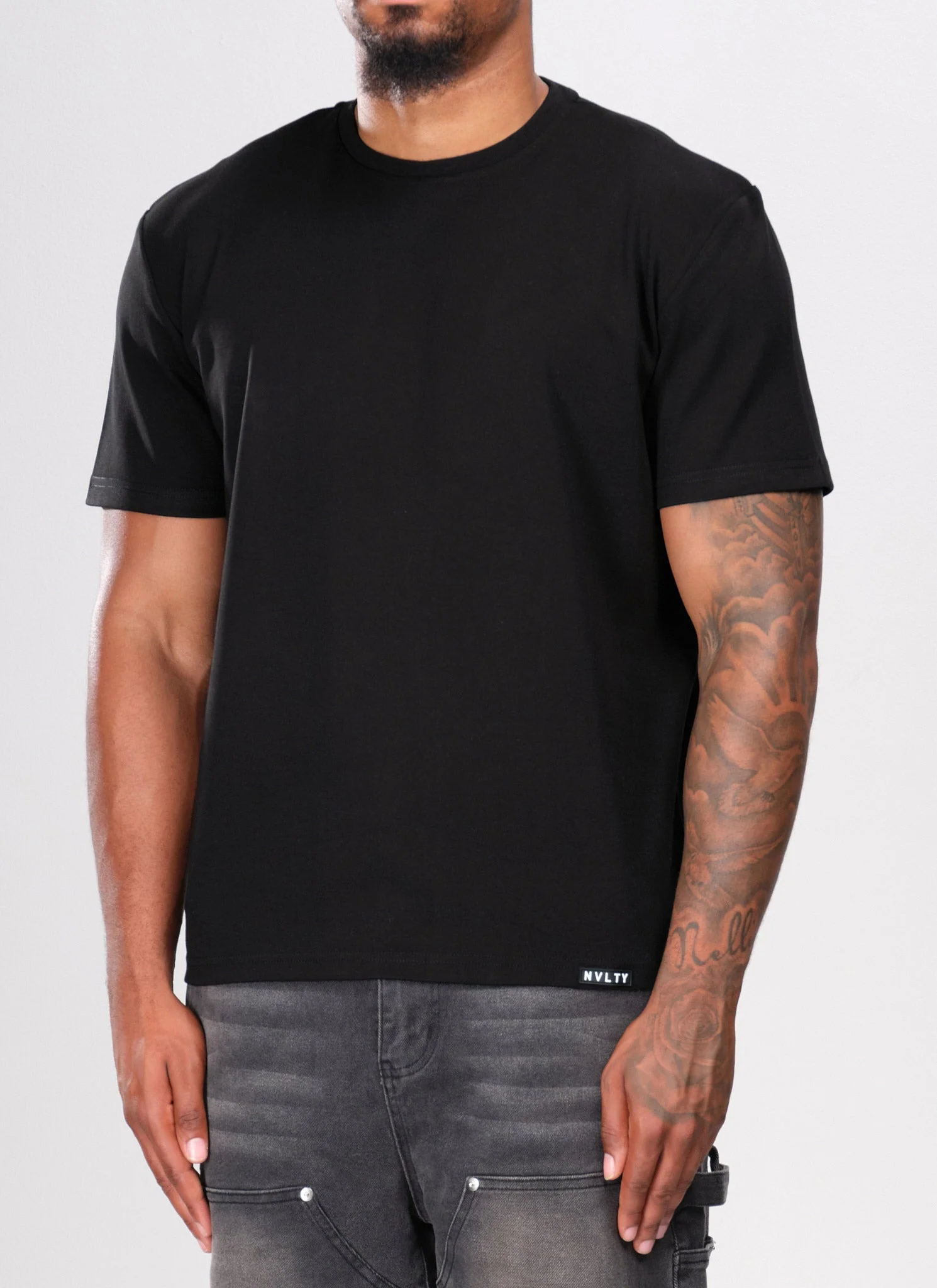 Luxe Cotton T-Shirt - Black - Image 2