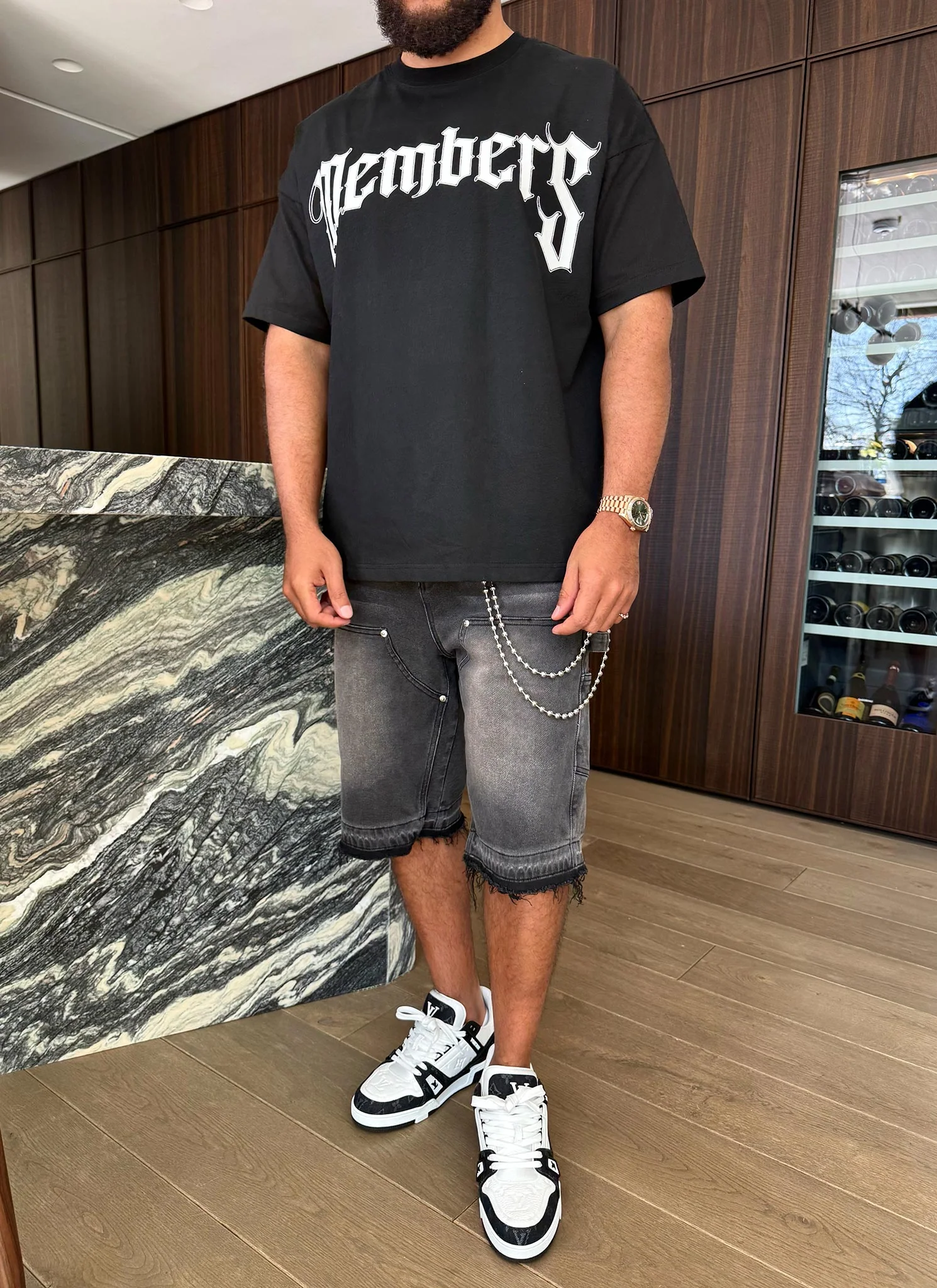 Members Arc T-Shirt - Black - Image 7