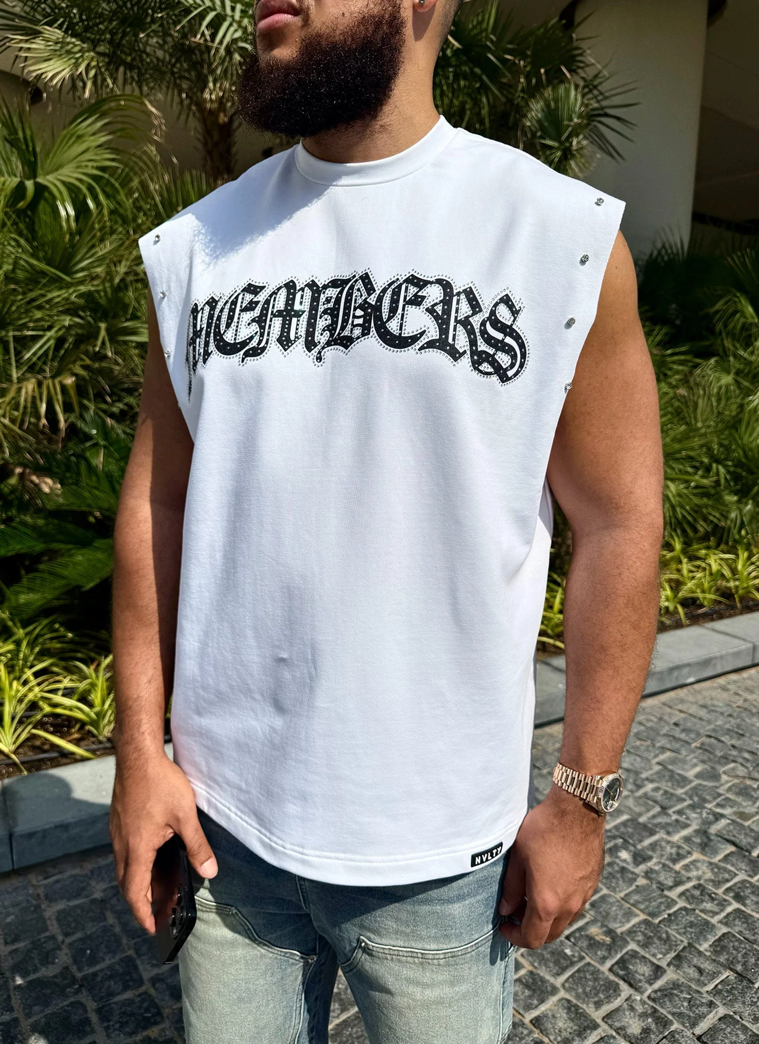 Members Built VVS Sleeveless T-Shirt - White - Image 7