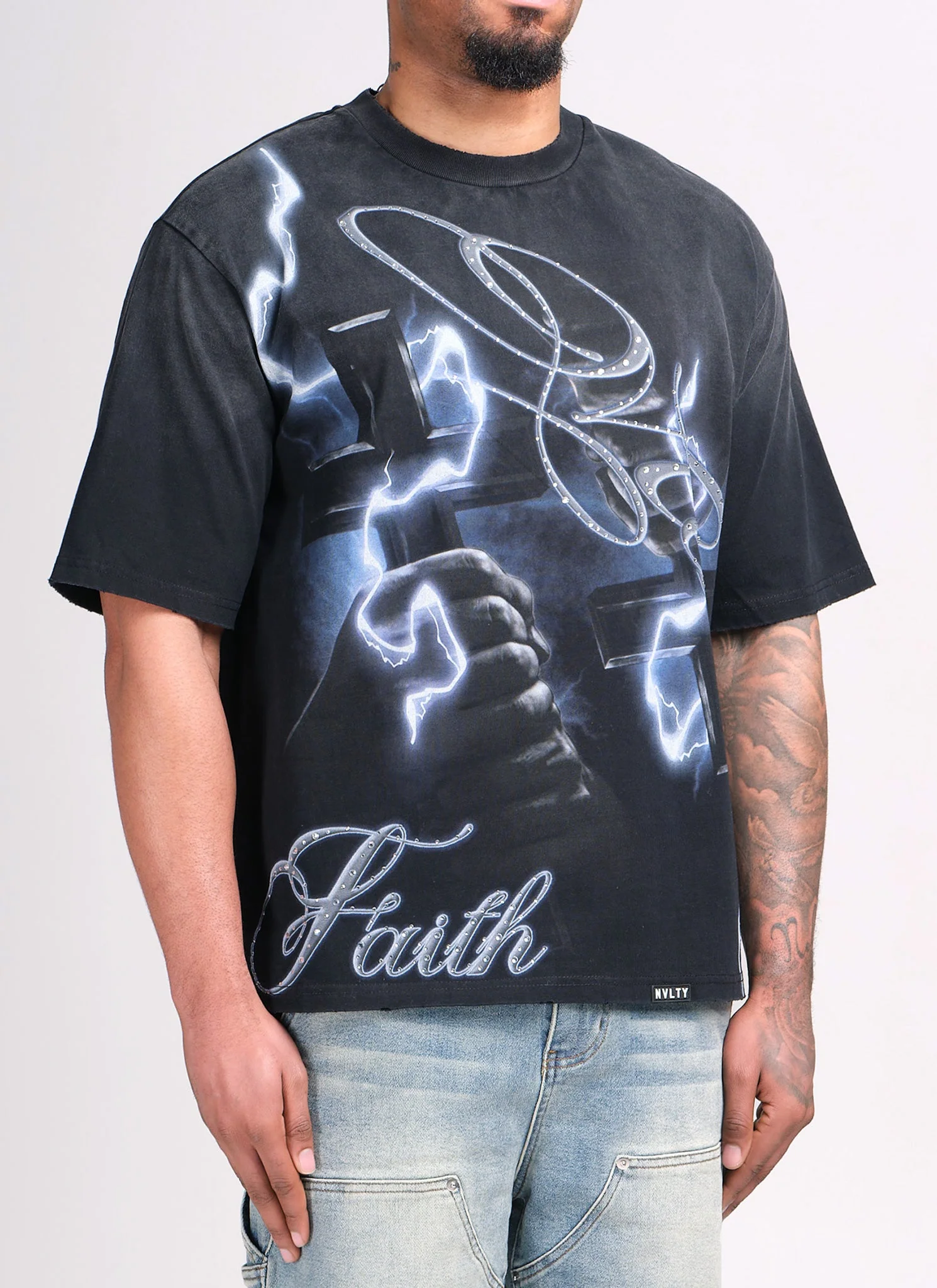 Members Faith T-Shirt - Black - Image 5