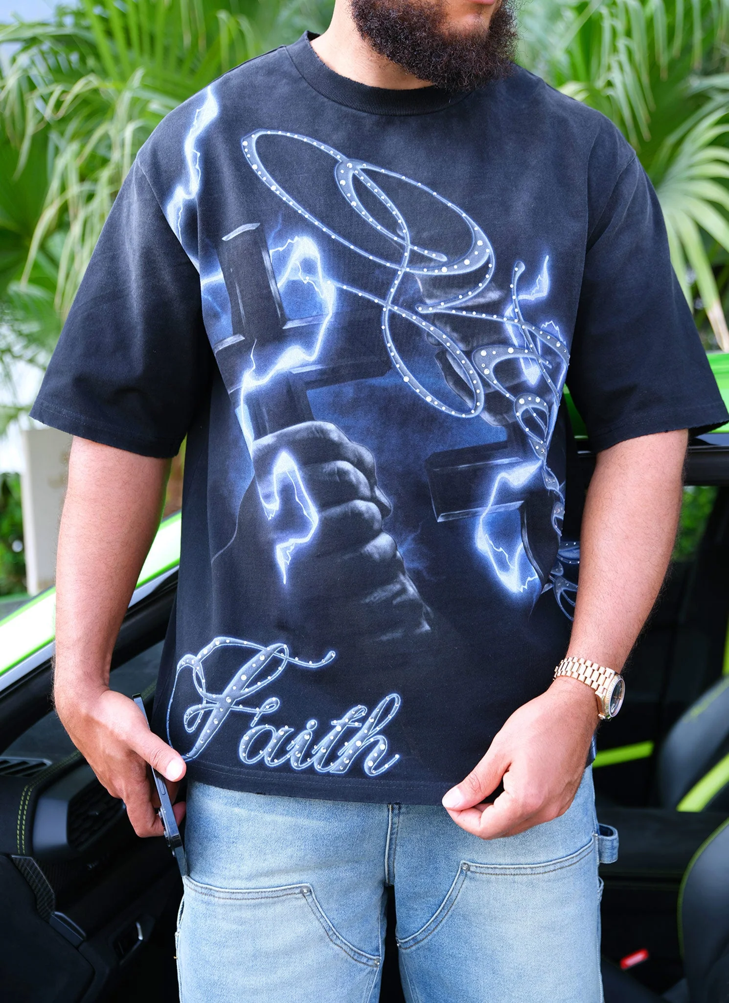 Members Faith T-Shirt - Black - Image 7
