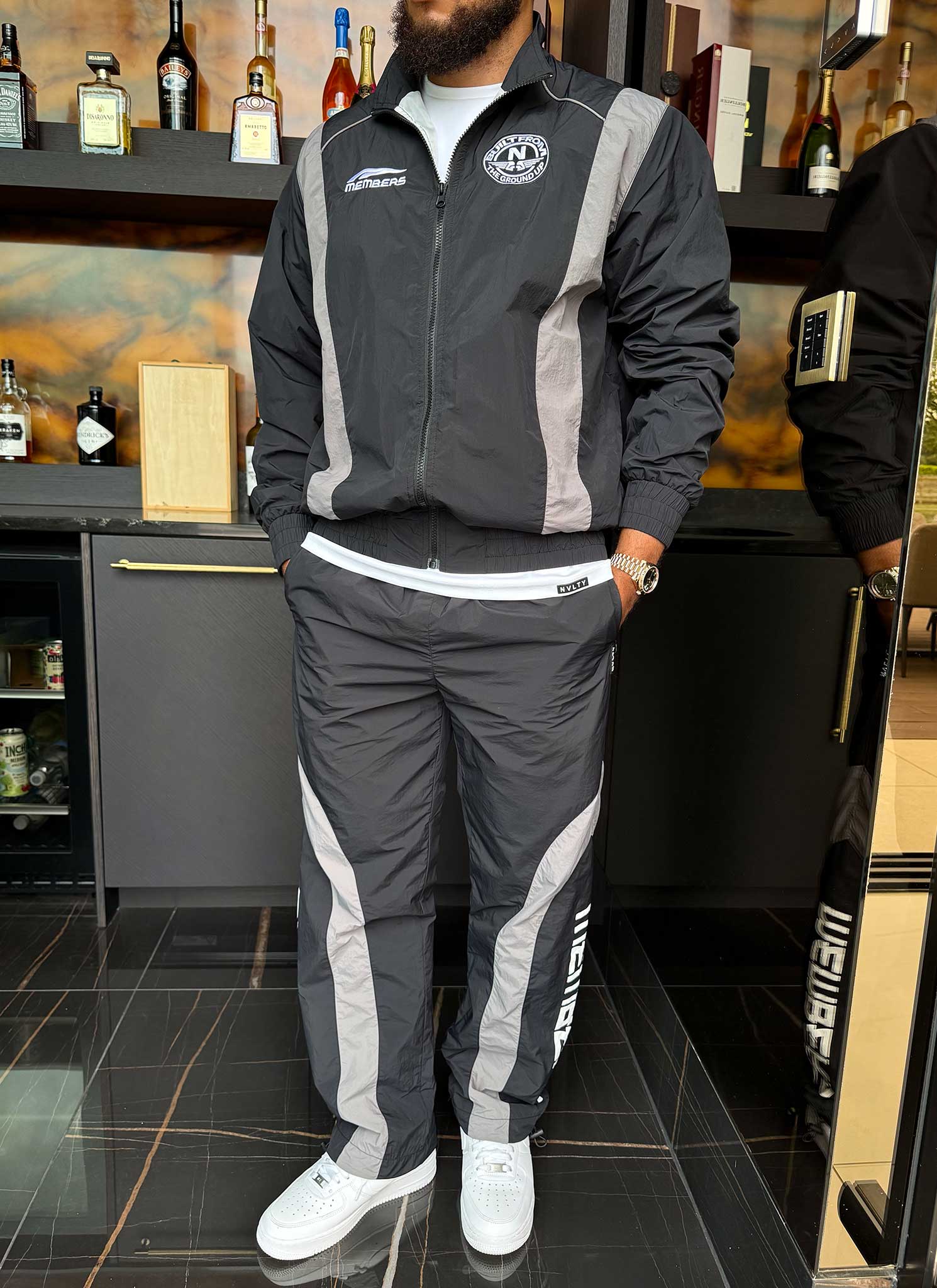 Members Track Jacket - Black - Image 3