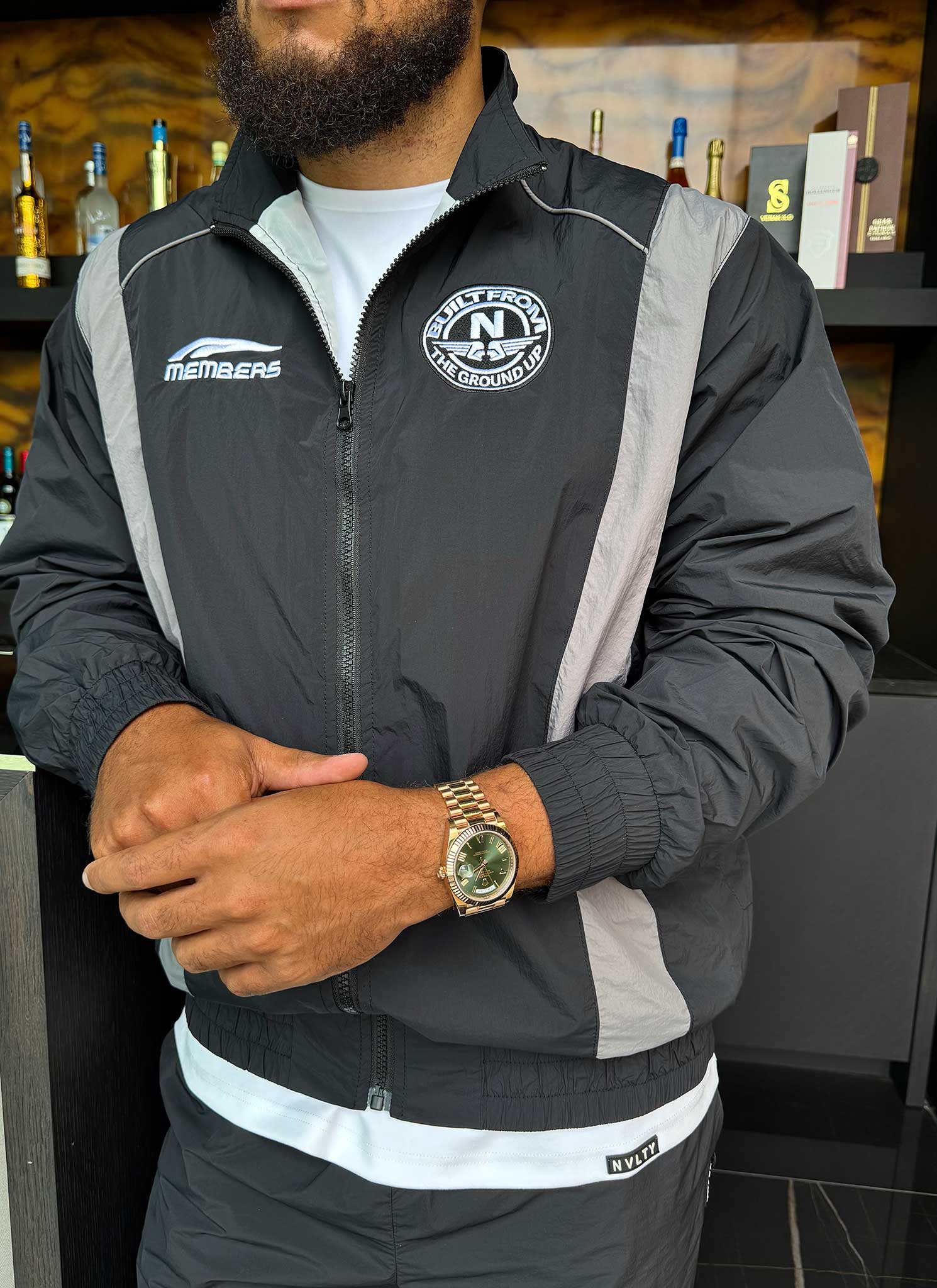 Members Track Jacket - Black - Image 5