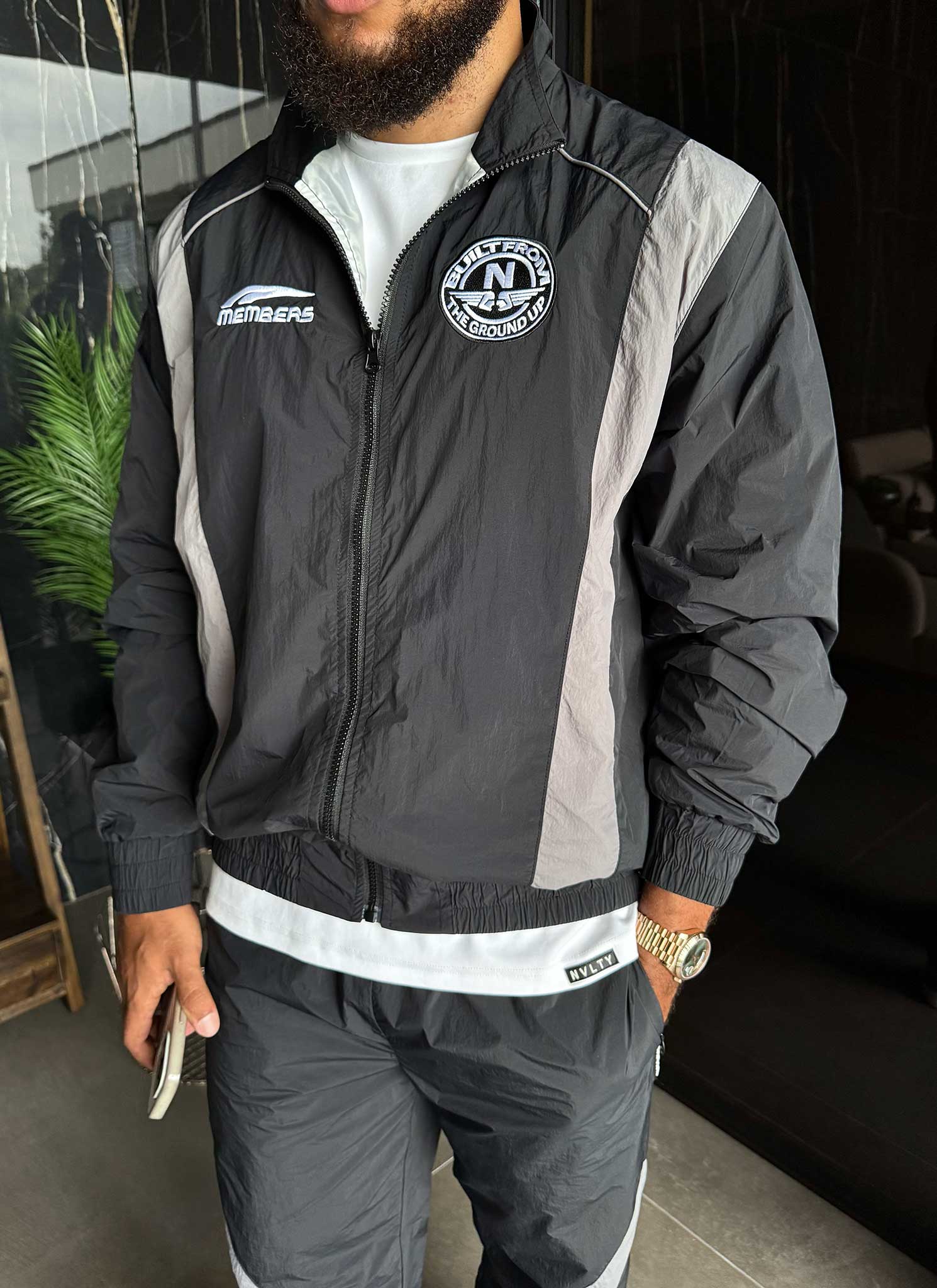 Members Track Jacket - Black - Image 7