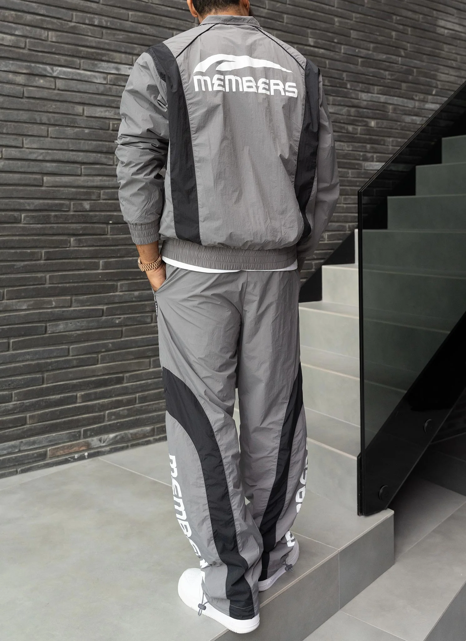 Members Track Jacket - Grey - Image 9
