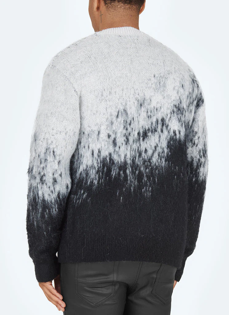 Mohair Gradient Cardigan - Black - Image 4