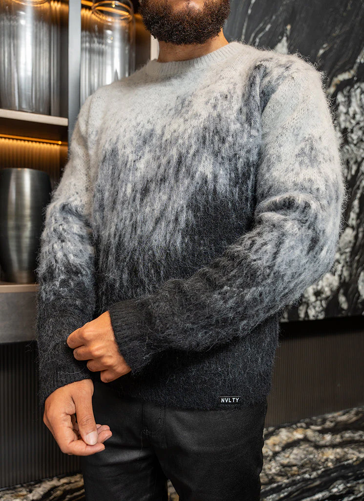 Mohair Gradient Sweater - Black - Image 10