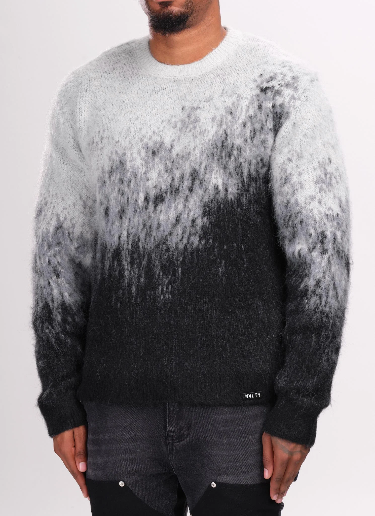 Mohair Gradient Sweater - Black - Image 2