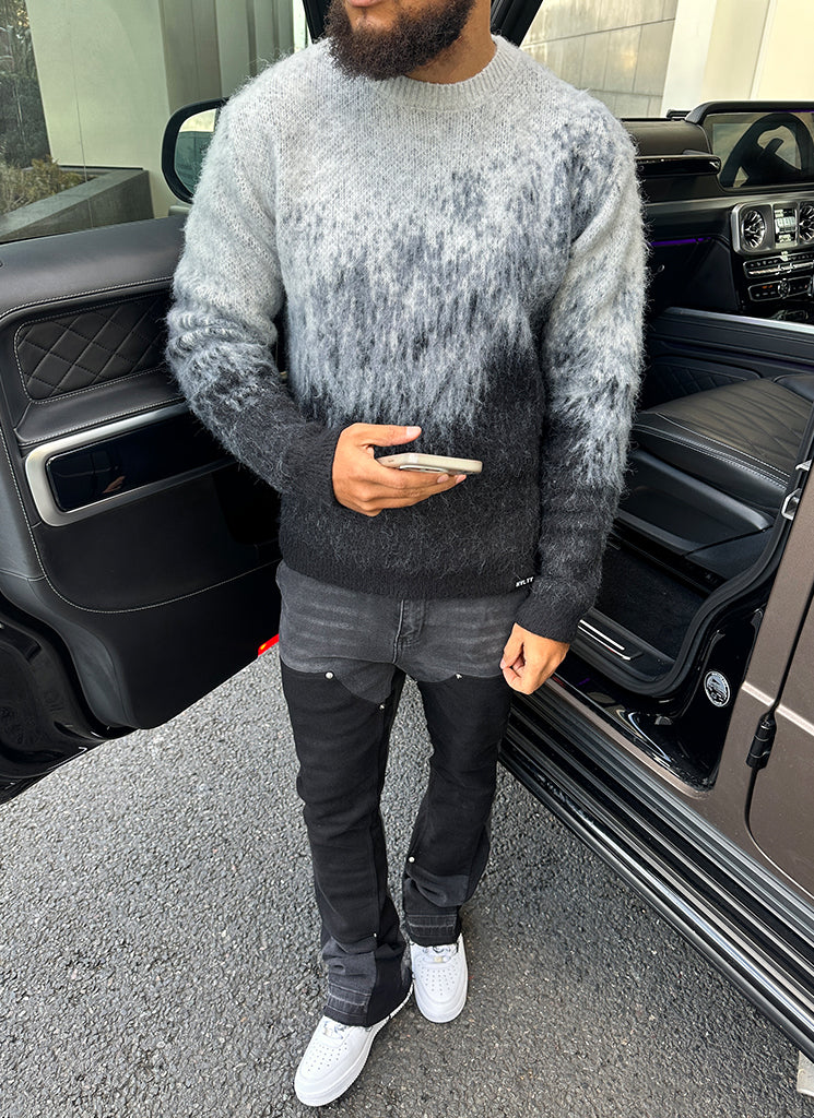Mohair Gradient Sweater - Black - Image 9
