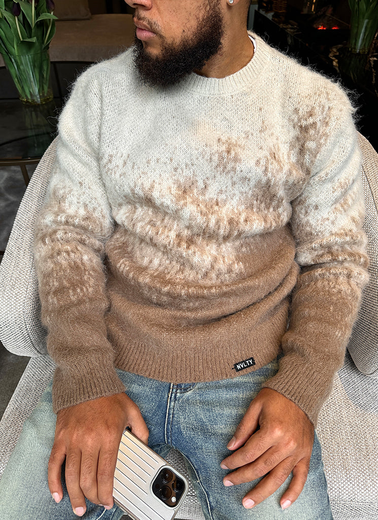 Mohair Gradient Sweater - Stone - Image 13