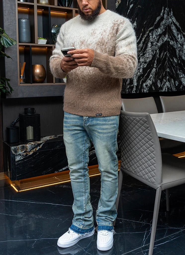 Mohair Gradient Sweater - Stone - Image 4