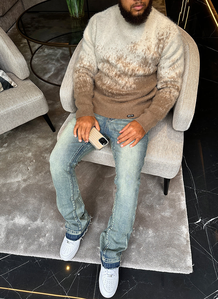Mohair Gradient Sweater - Stone - Image 7